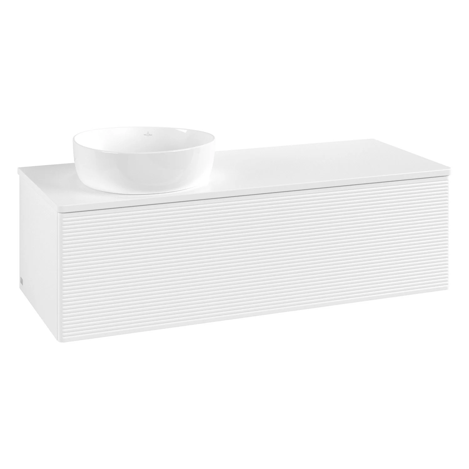 Umywalka widok z przodu z białą powierzchnią, Villeroy & Boch