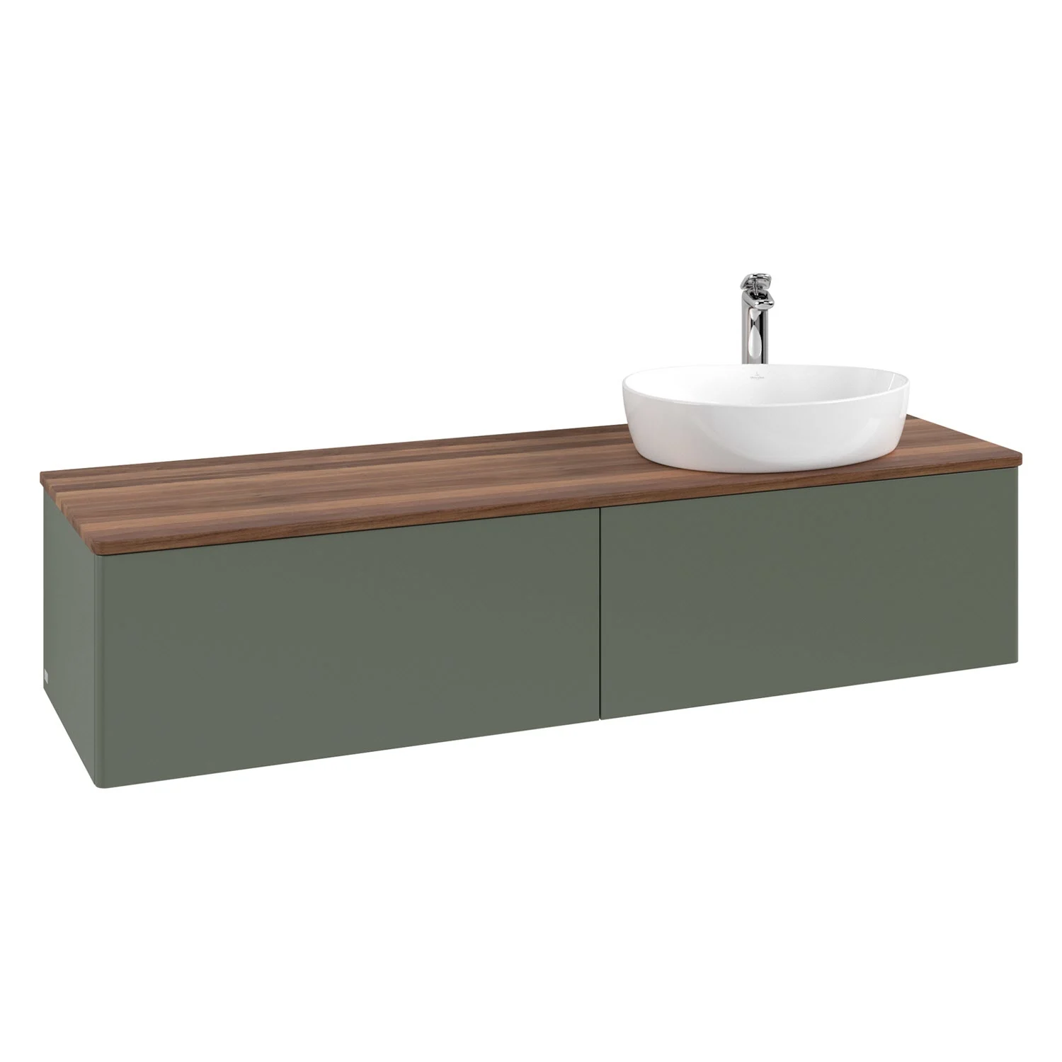 Umywalka z przodu z zieloną powierzchnią, Villeroy & Boch