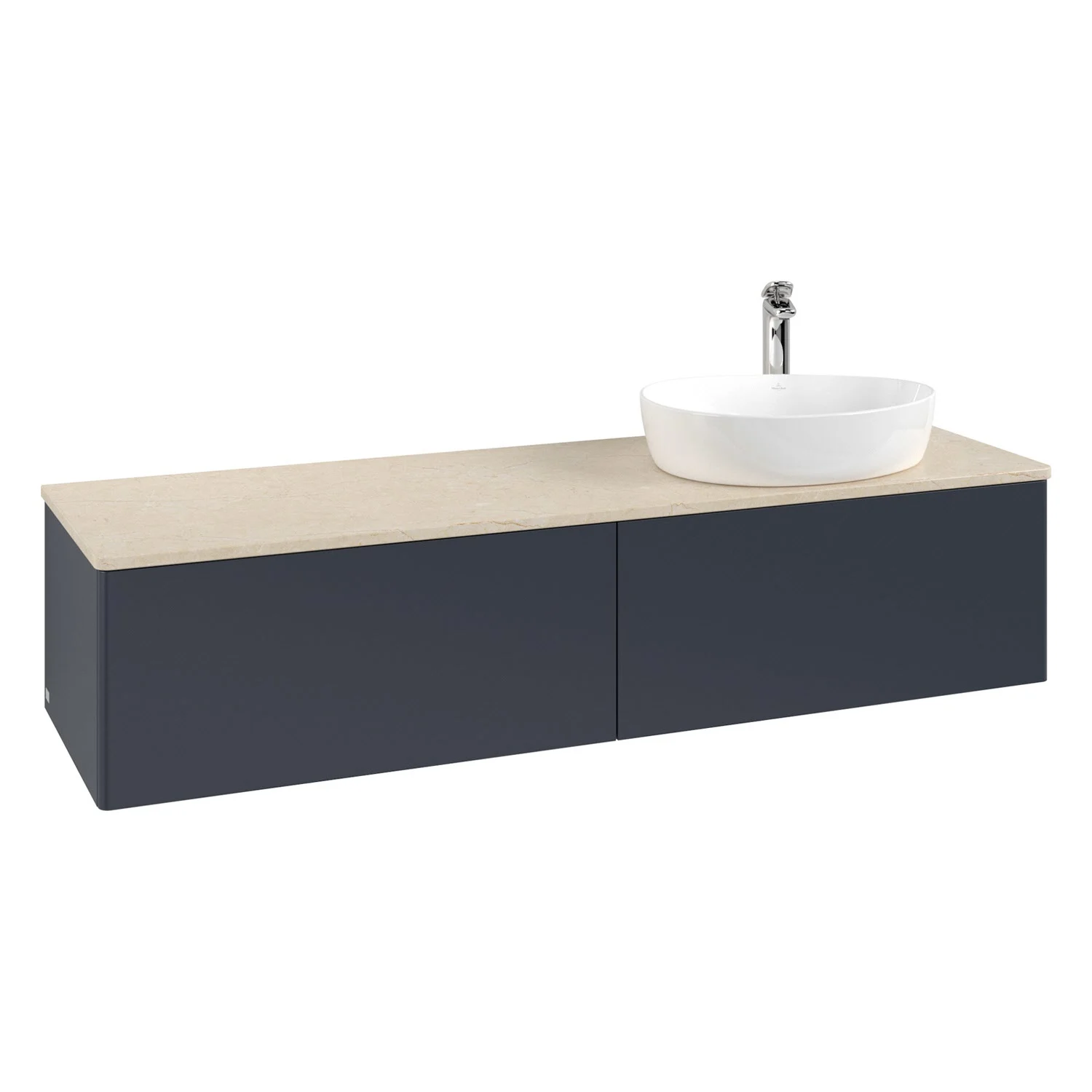Umywalka w ciemnoszarym kolorze z beżową umywalką, Villeroy & Boch