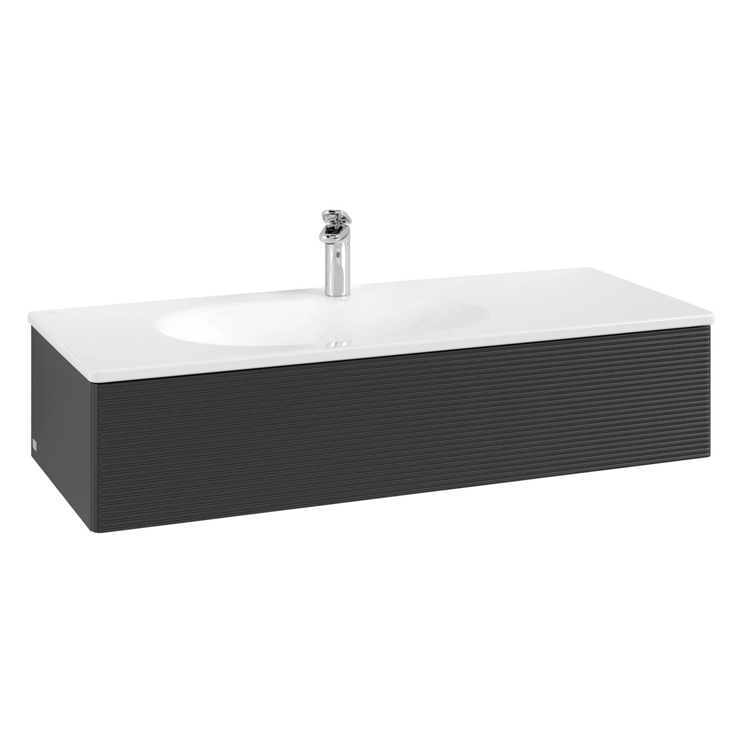 Ciemna szafka pod umywalkę widok z przodu, Villeroy & Boch