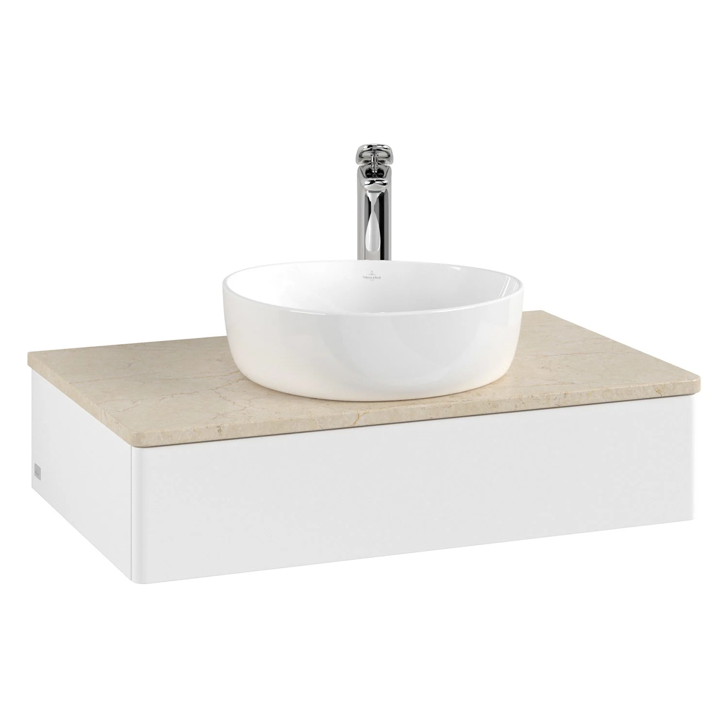 Umywalka biała z okrągłą umywalką, Villeroy & Boch