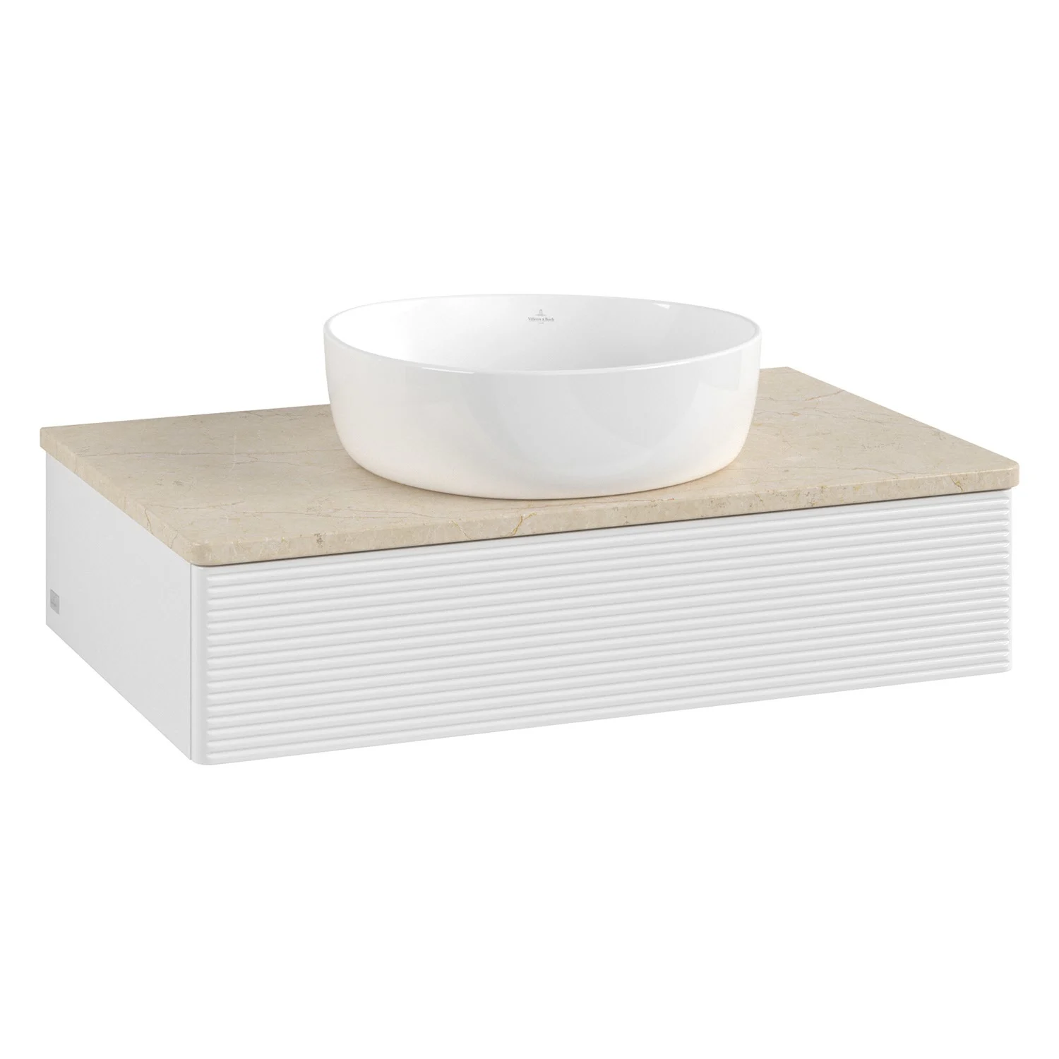 Biała umywalka z białą misą, Villeroy & Boch