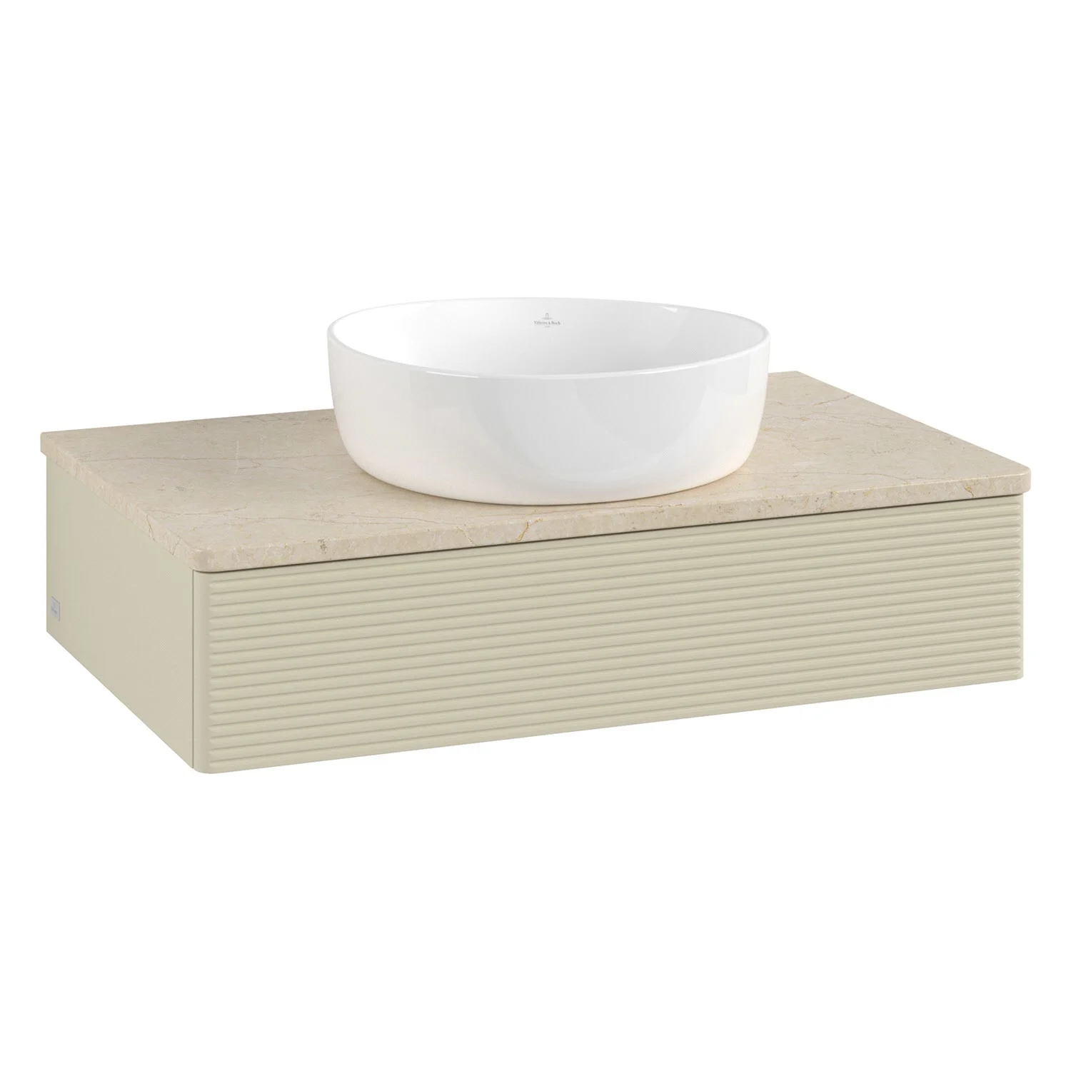 Jasnobeżowa umywalka z białą misą, Villeroy & Boch