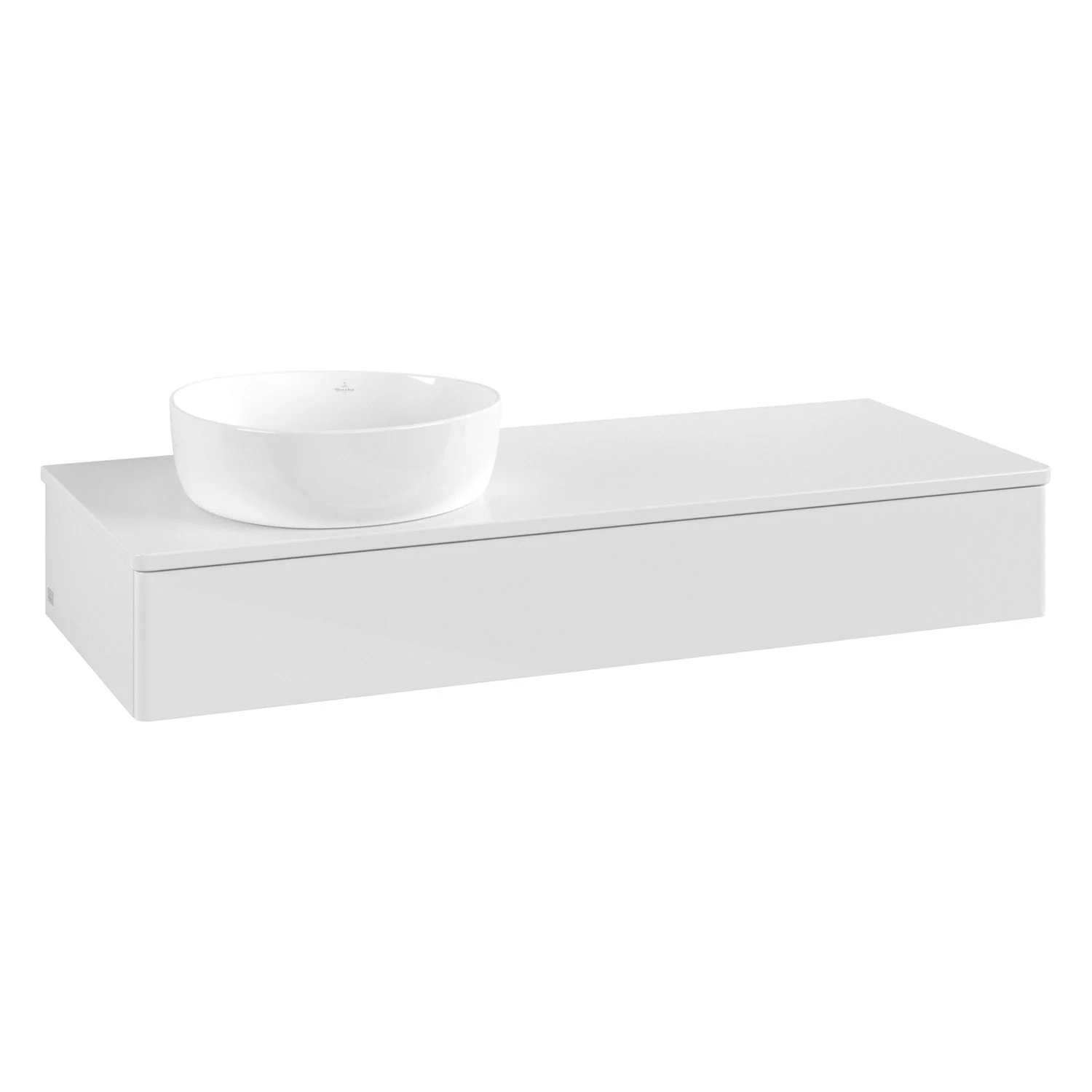 Umywalka widok z boku z białą powierzchnią, Villeroy & Boch