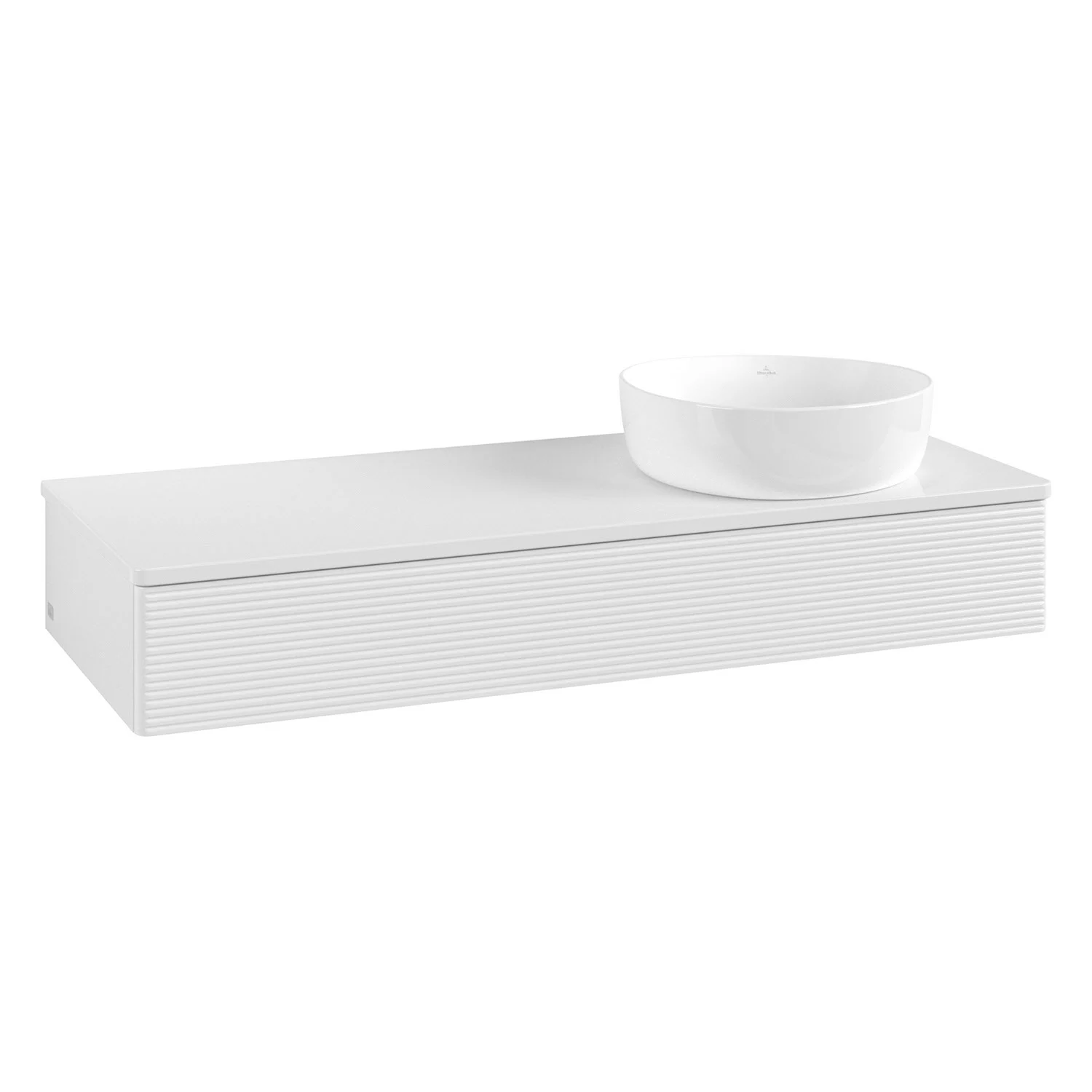 Biała umywalka z okrągłą misą nablatową, Villeroy & Boch