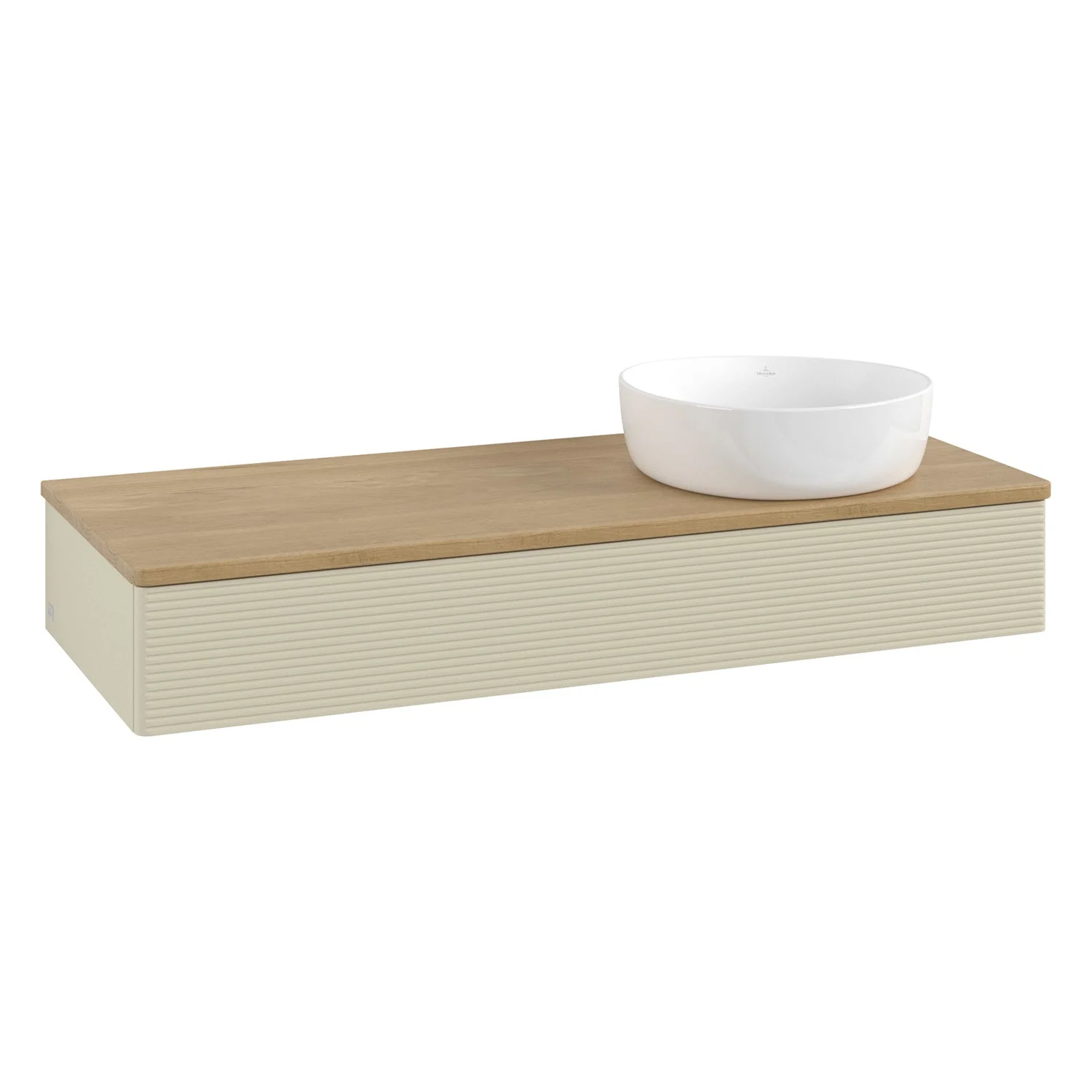 Kremowa umywalka z białą umywalką, Villeroy & Boch