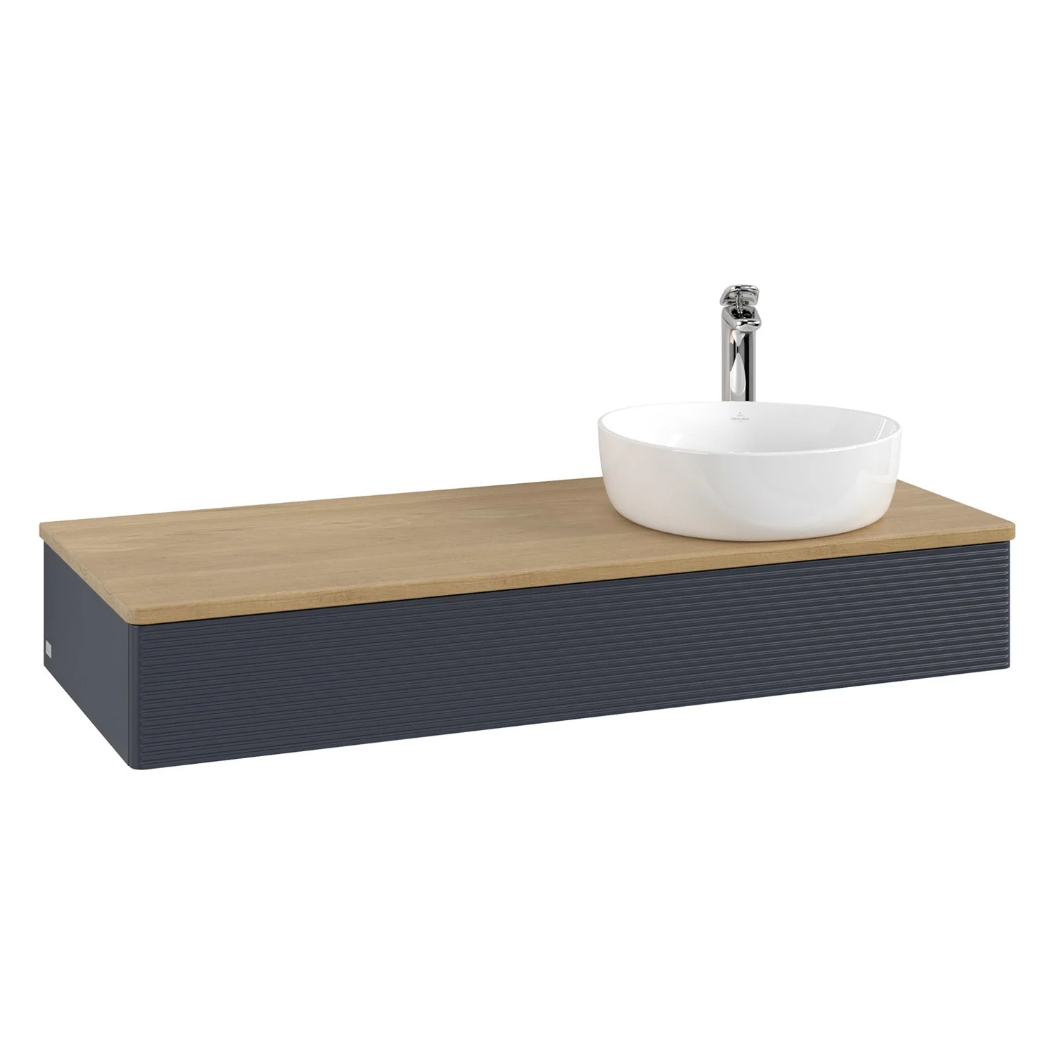 Ciemna umywalka z białą umywalką, Villeroy & Boch