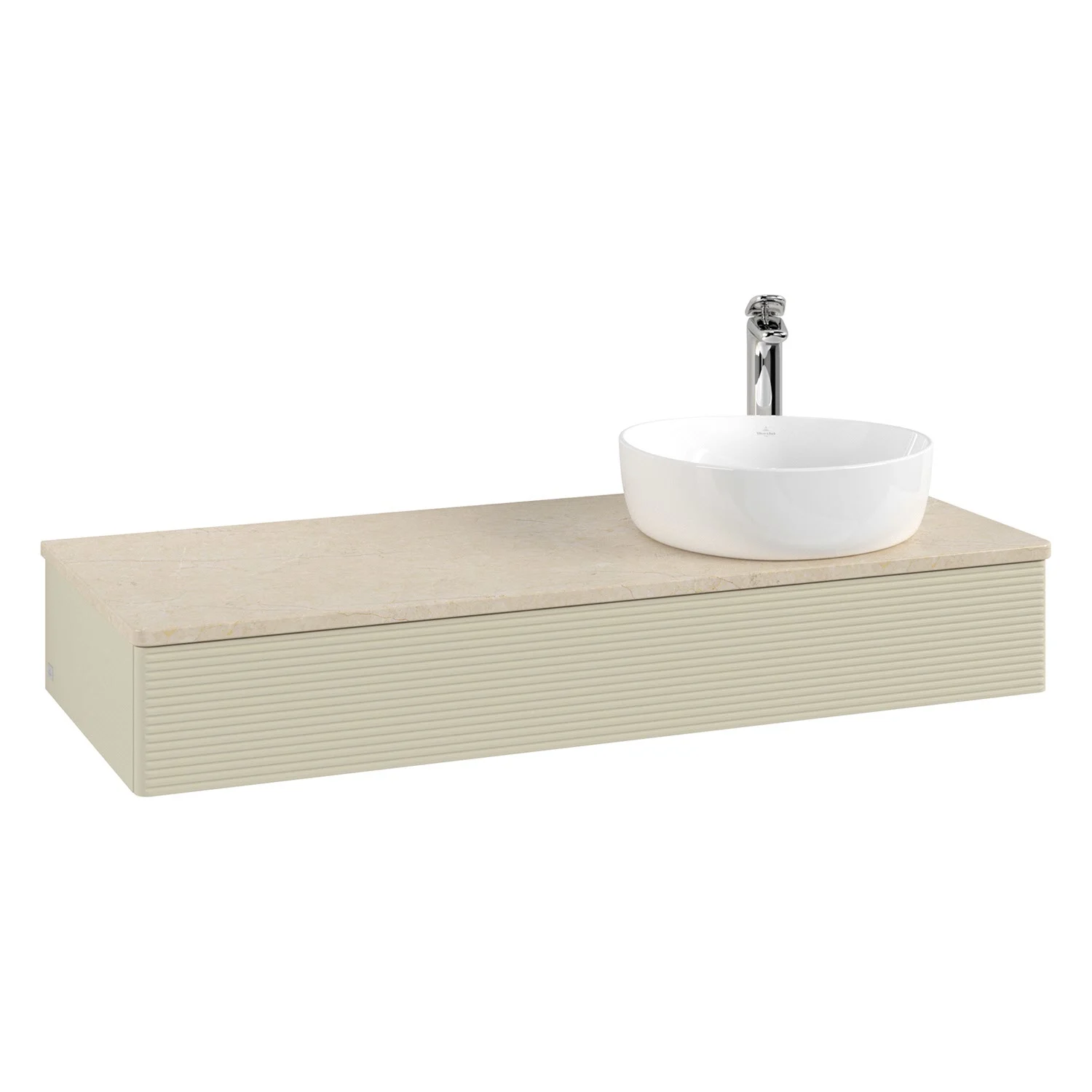 Umywalka widok z boku z jasną powierzchnią, Villeroy & Boch