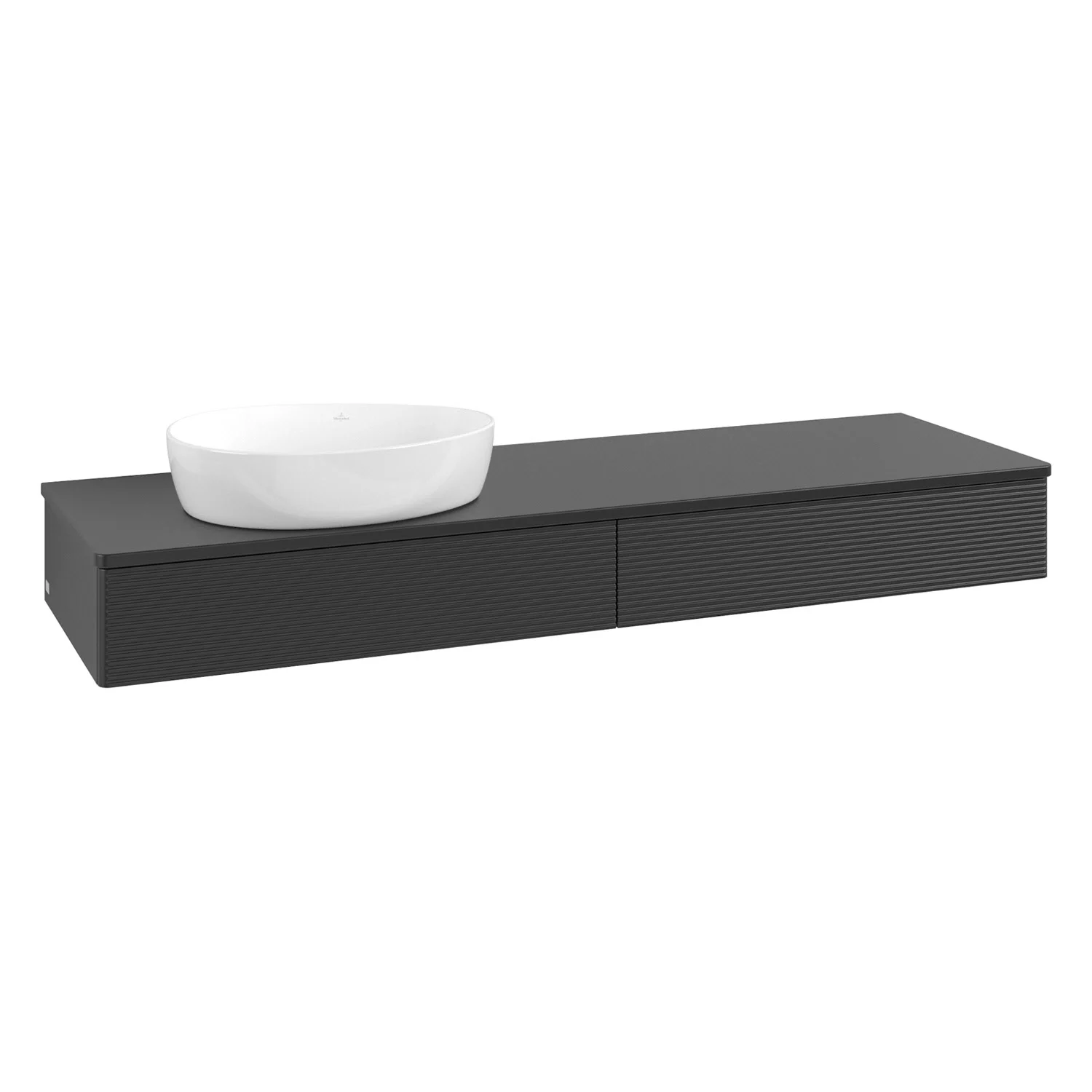 Umywalka w wyglądzie drewna z białą misą, Villeroy & Boch