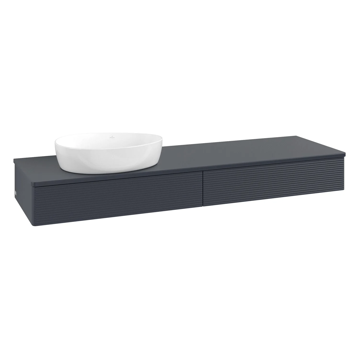 Ciemnoszara umywalka z białą umywalką, Villeroy & Boch