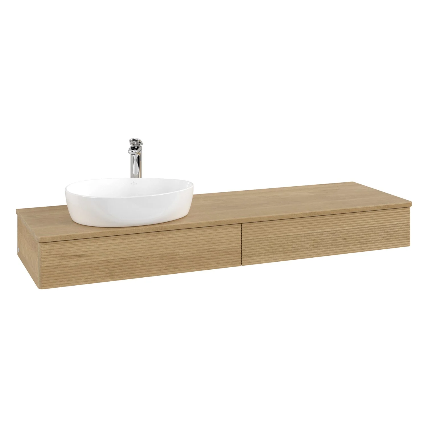 Umywalka widok z przodu, drewniana, Villeroy & Boch