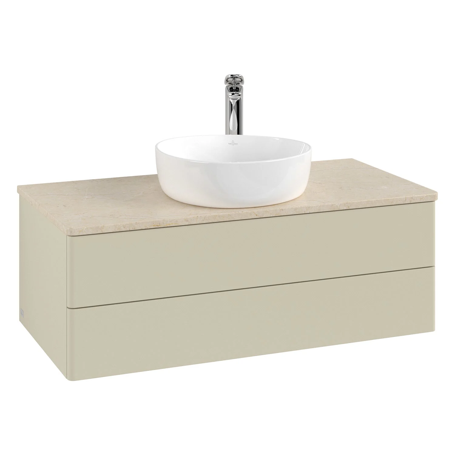 Jasna umywalka z umywalką nablatową, Villeroy & Boch