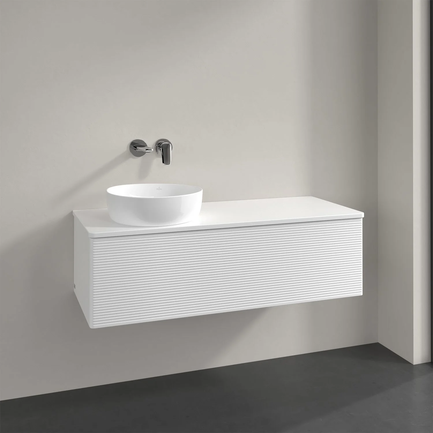 Biała umywalka z białą umywalką, Villeroy & Boch