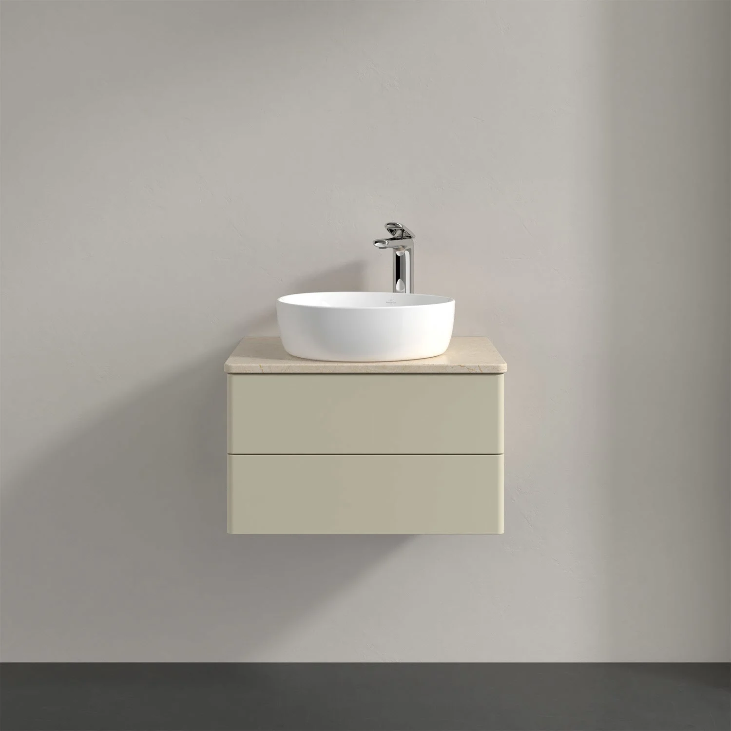 Jasna umywalka z szafką na ścianie, Villeroy & Boch