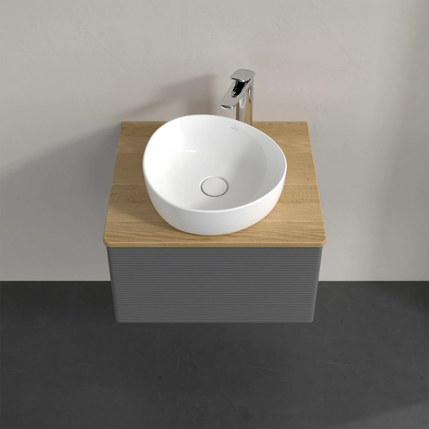 Toaletka z okrągłą umywalką z góry, Villeroy & Boch