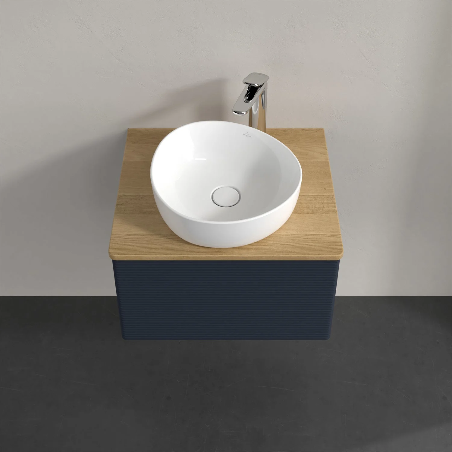 Toaletka z okrągłą umywalką z góry, Villeroy & Boch