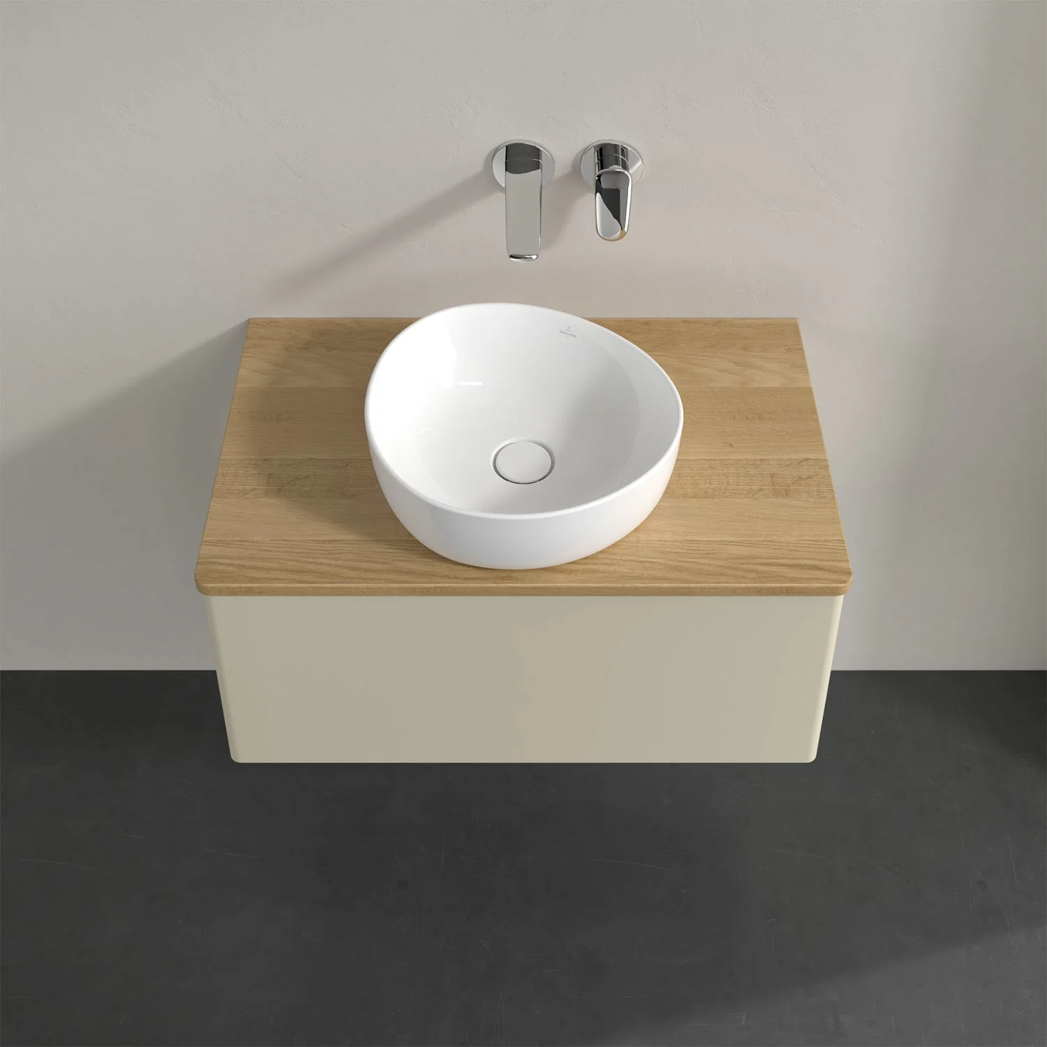 Umywalka z białą misą widok z góry, Villeroy & Boch