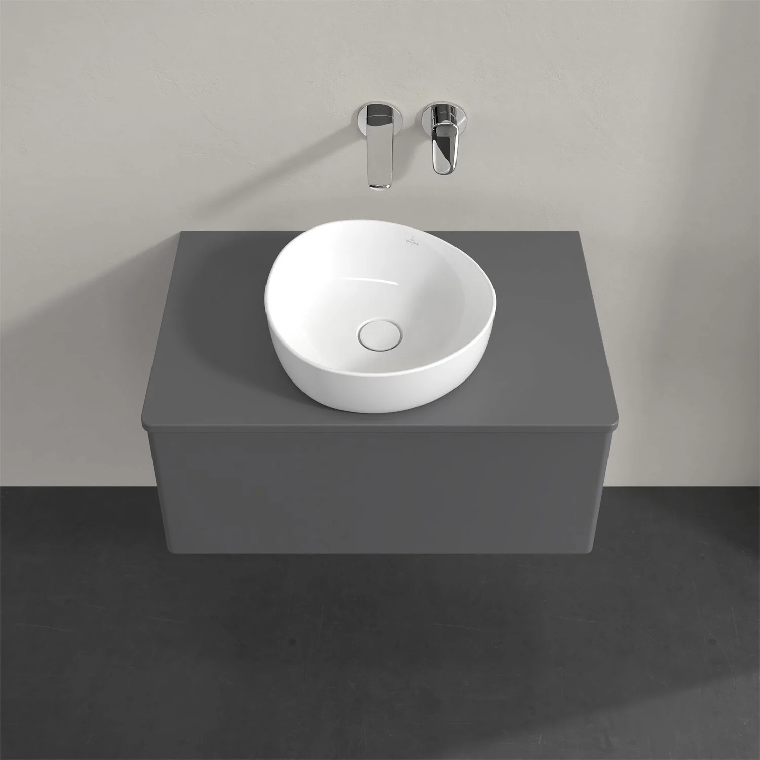Umywalka z umywalką w widoku z przodu, Villeroy & Boch