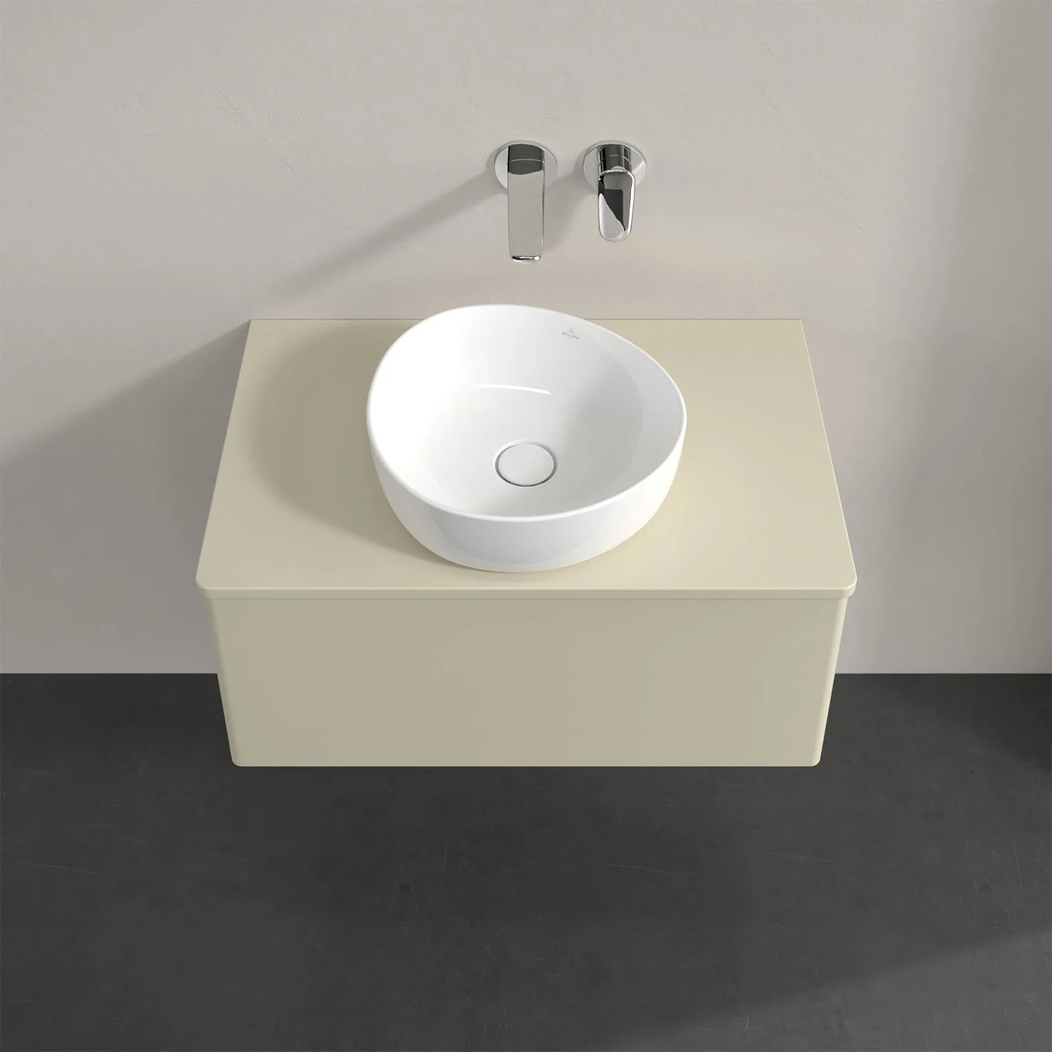 Umywalka z umywalką w widoku z przodu, Villeroy & Boch