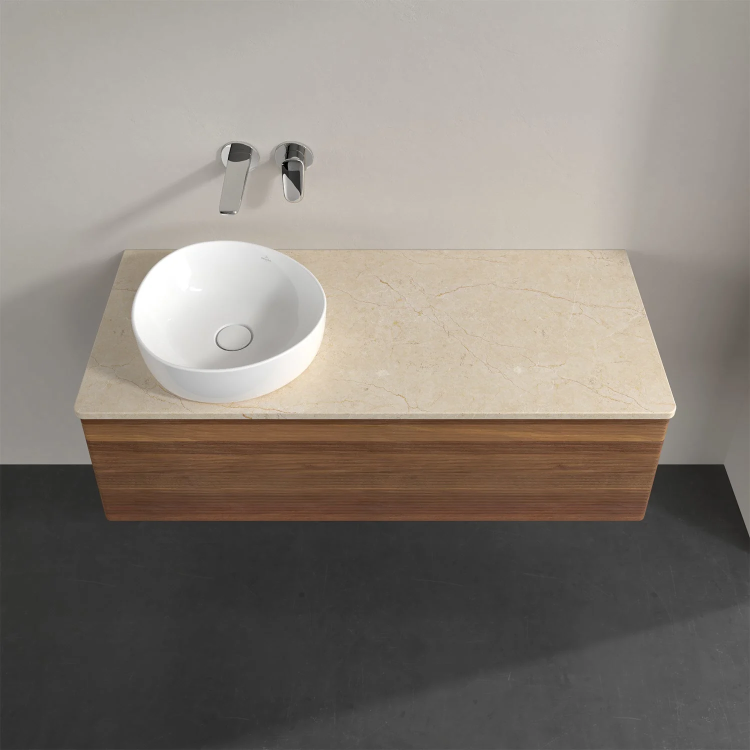 Zbliżenie umywalki z umywalką, Villeroy & Boch
