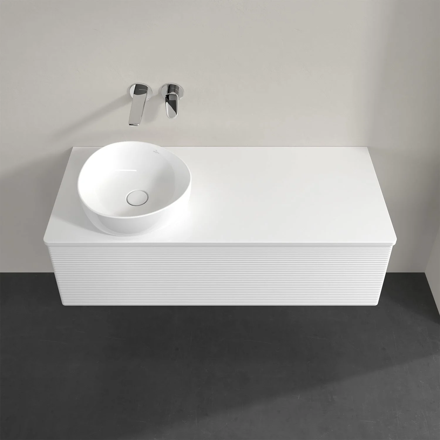 Umywalka z nablatową umywalką w białym kolorze, Villeroy & Boch
