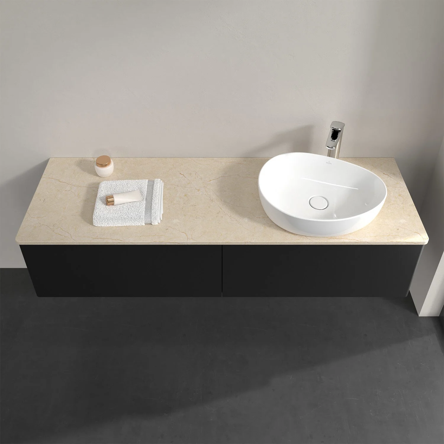 Umywalka z jasną powierzchnią i zlewem, Villeroy & Boch
