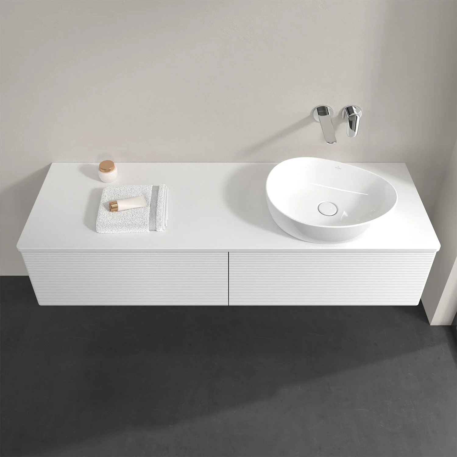 Umywalka z białą powierzchnią i zlewem, Villeroy & Boch