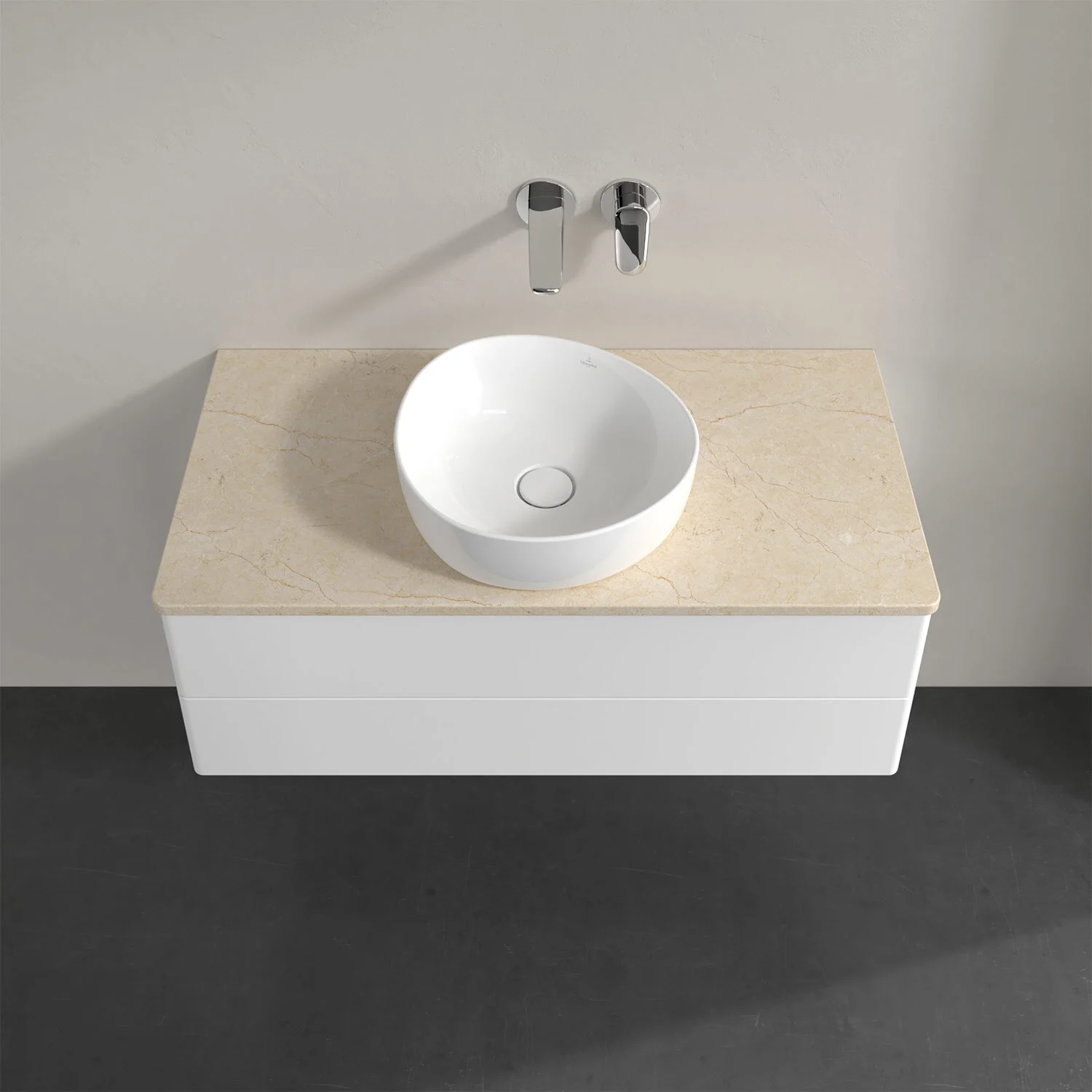 Umywalka z białą umywalką z góry, Villeroy & Boch