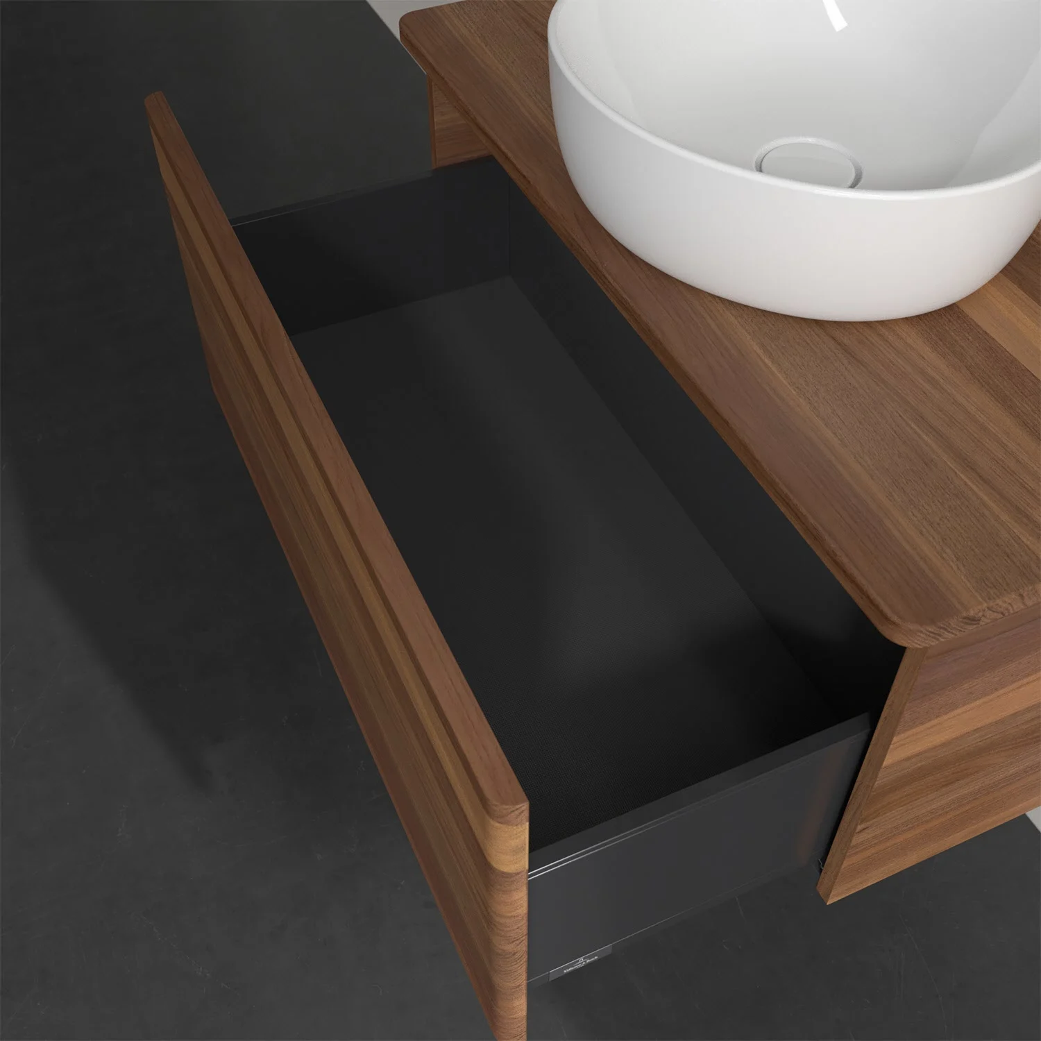 Umywalka z drewnianą szufladą z góry, Villeroy & Boch