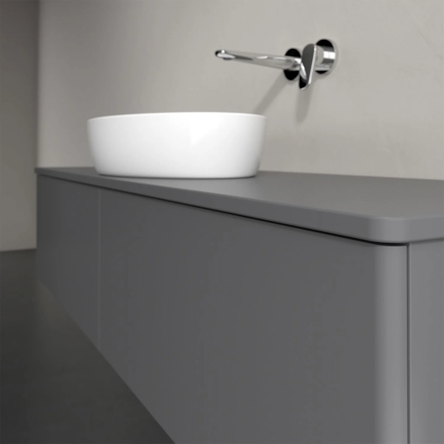 Villeroy & Boch Antao Waschbeckenunterschrank, 160 x 36 cm, 2 Auszüge, Front ohne Struktur, ohne Hahnloch, für Waschtisch mittig Bild 5