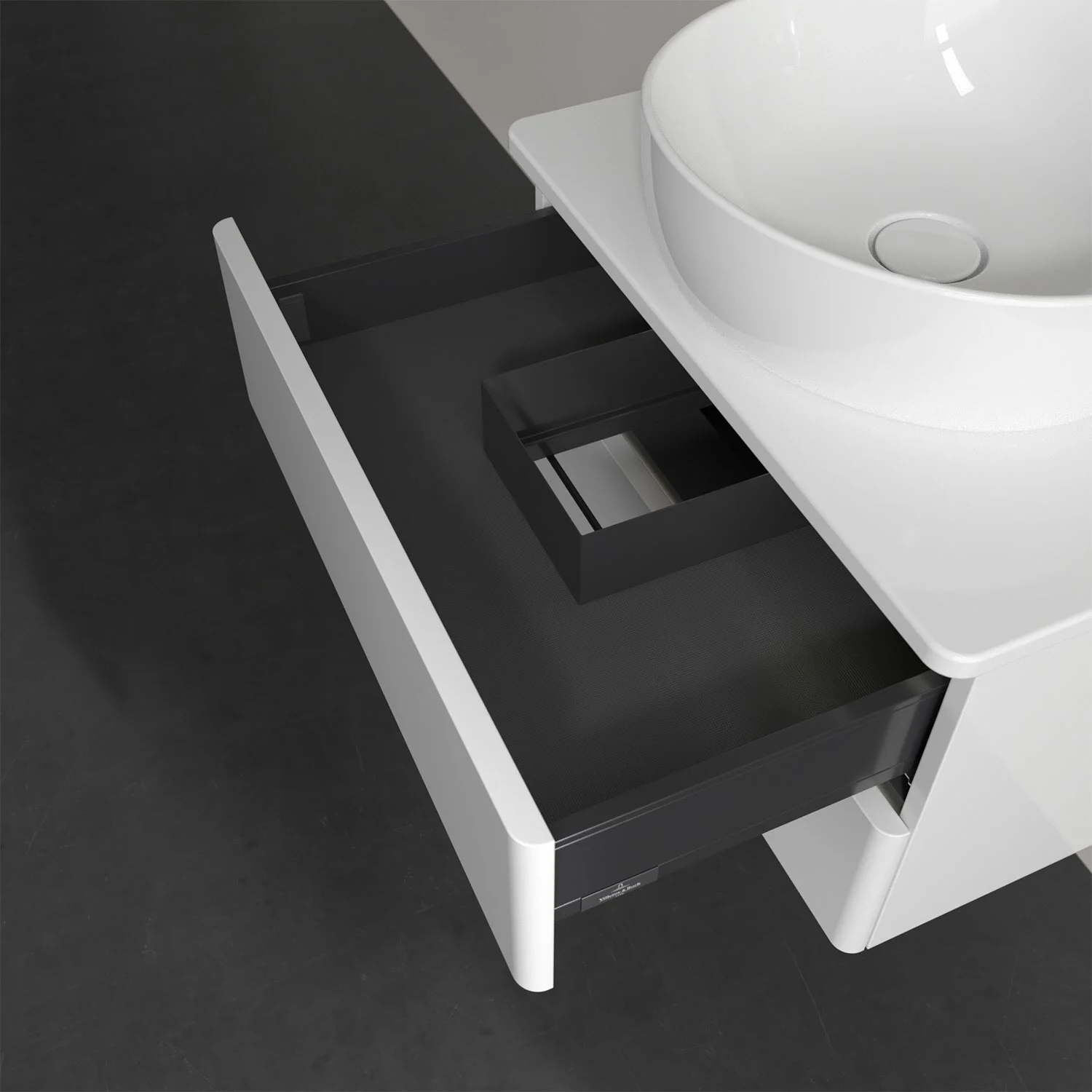 Umywalka z szufladą w bieli z góry, Villeroy & Boch