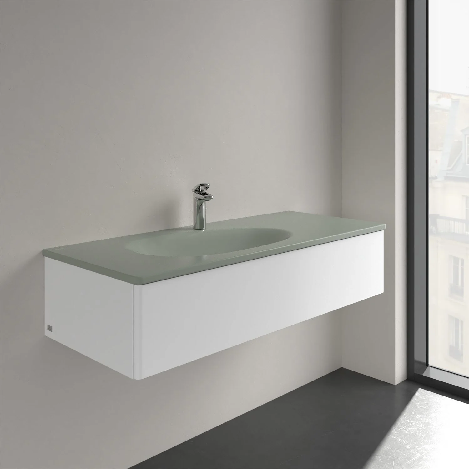 Villeroy & Boch Antao Schrankwaschtisch 120 x 50 cm, ohne Überlauf, mit 1 Hahnloch Bild 3