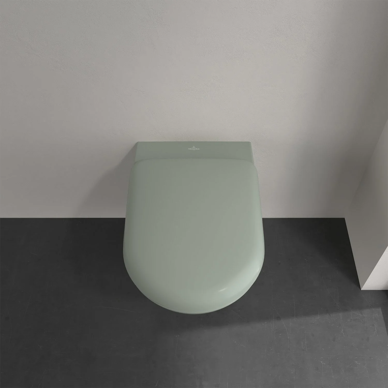 Zielona toaleta w widoku z góry, Villeroy & Boch
