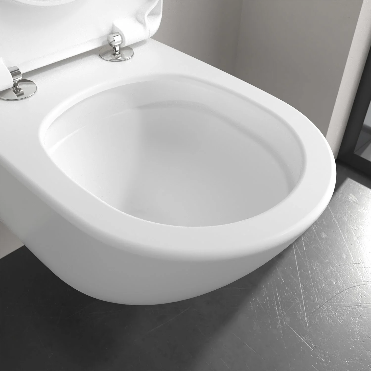 Villeroy & Boch Antao Tiefspül-WC spülrandlos, wandhängend, mit TwistFlush Bild 9