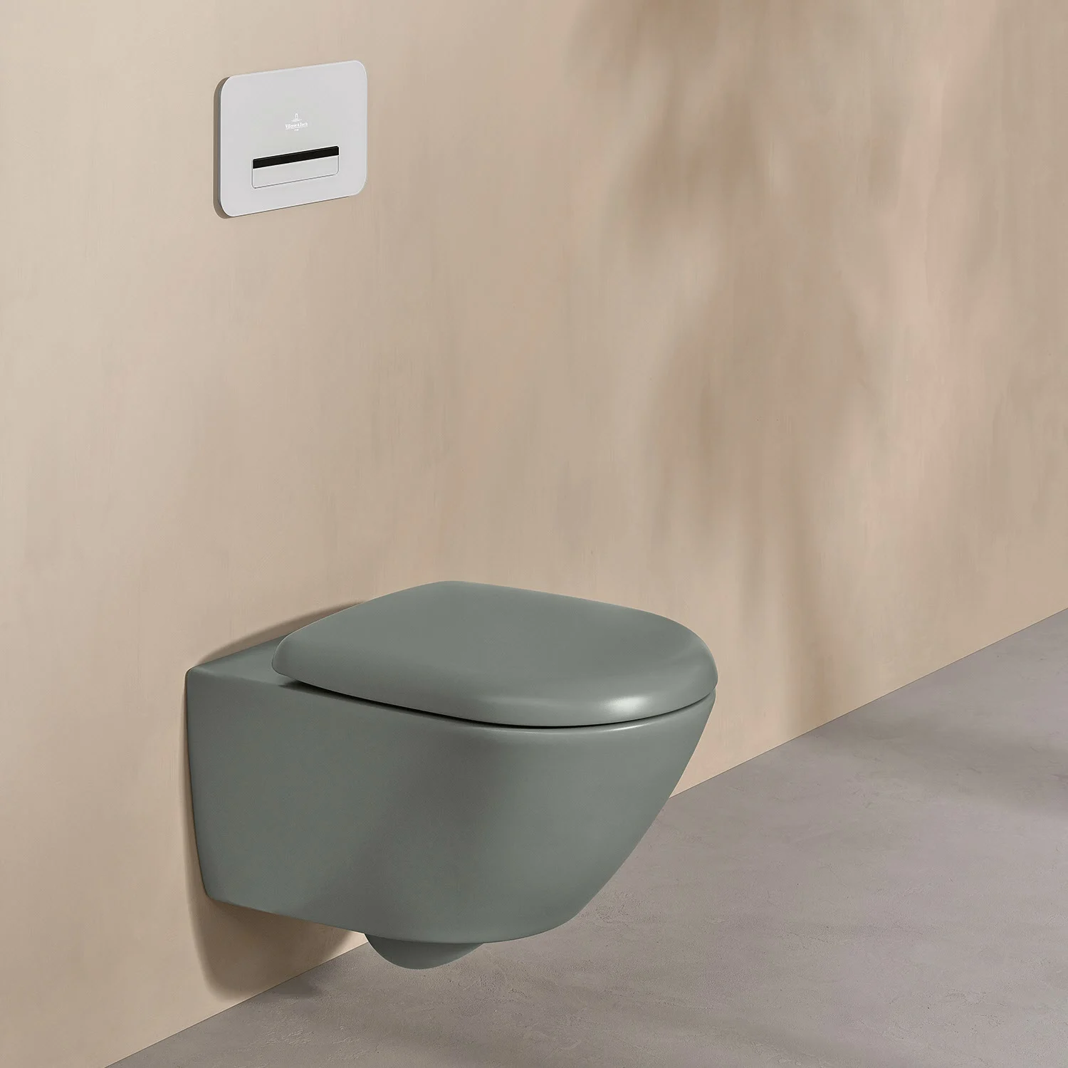 Szara toaleta wisząca w łazience, Villeroy & Boch