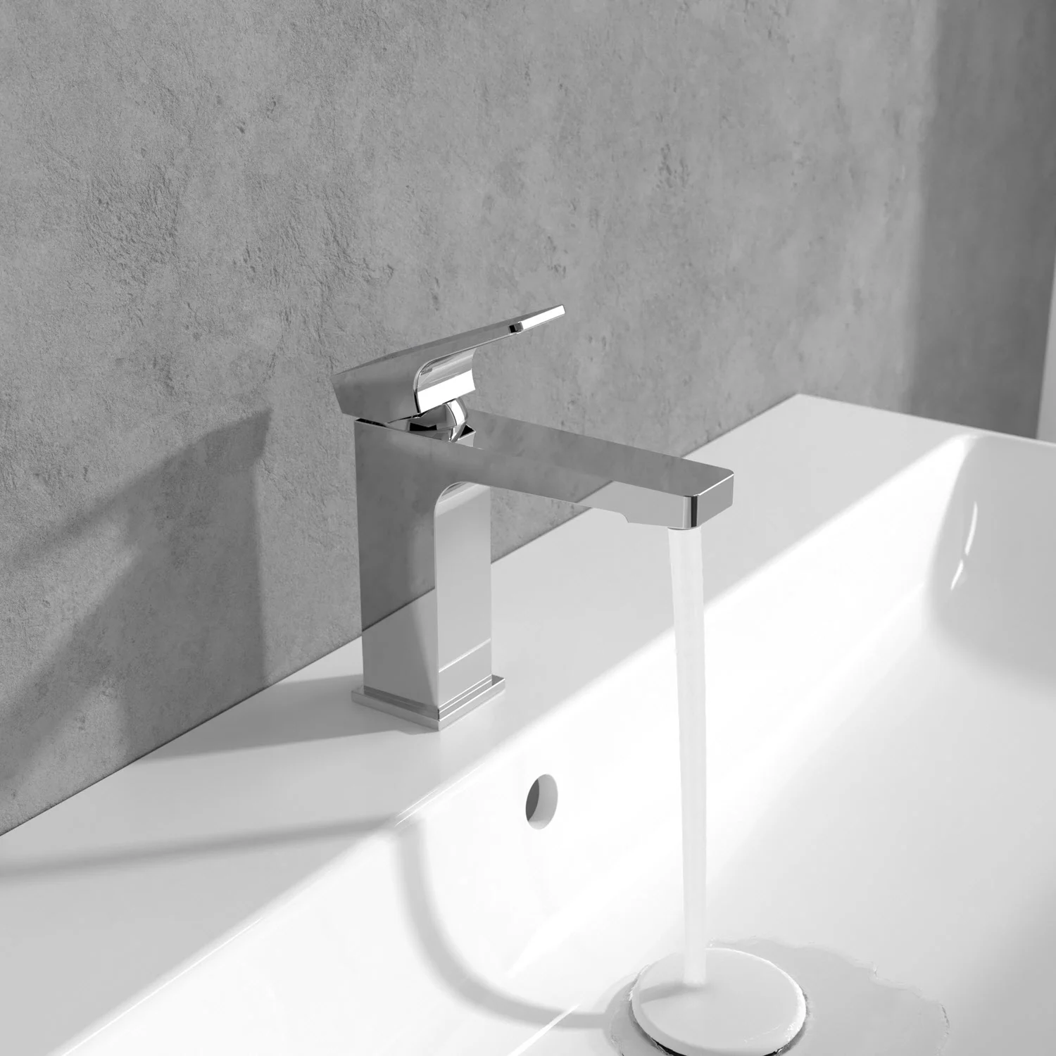 Chromowana bateria z bieżącą wodą w łazience, Villeroy & Boch