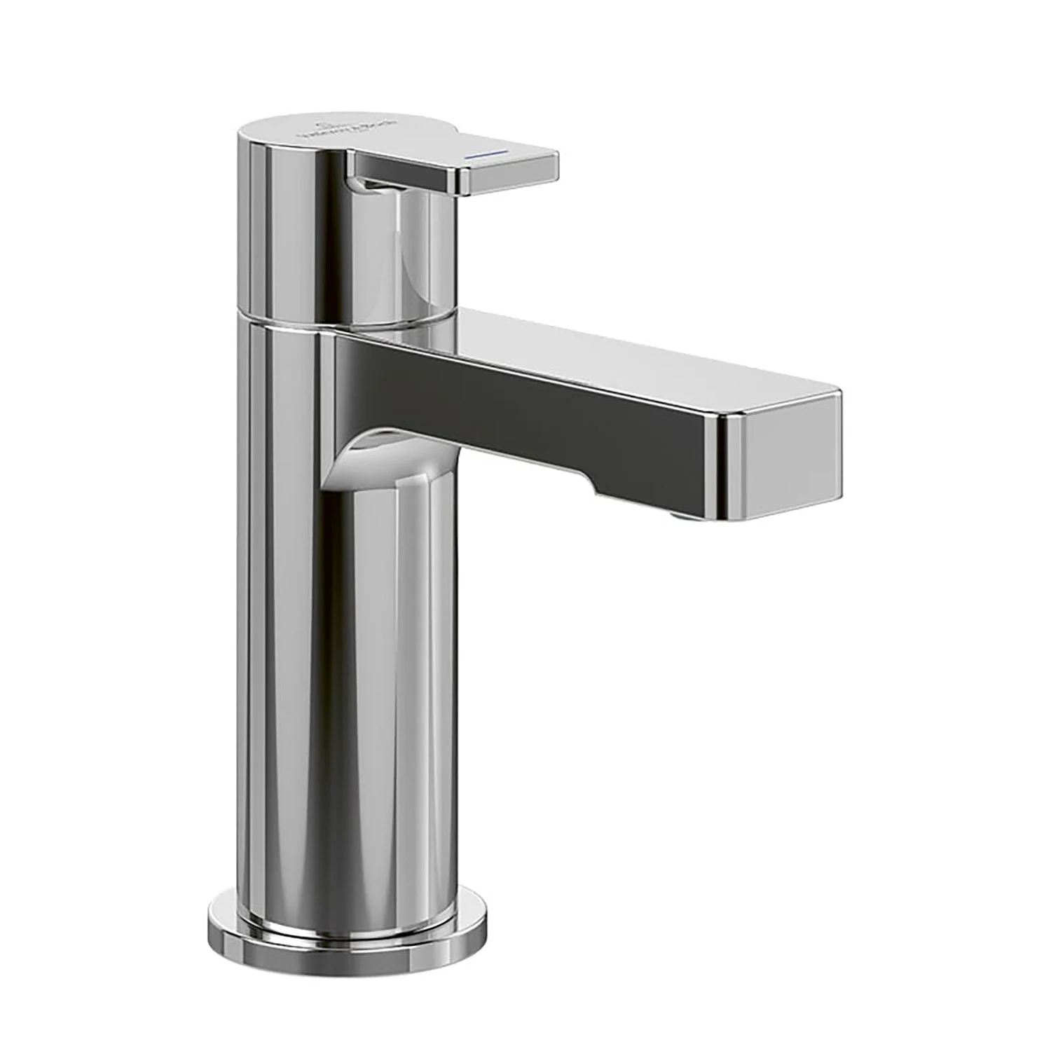 Chromowana bateria w widoku z przodu, Villeroy & Boch