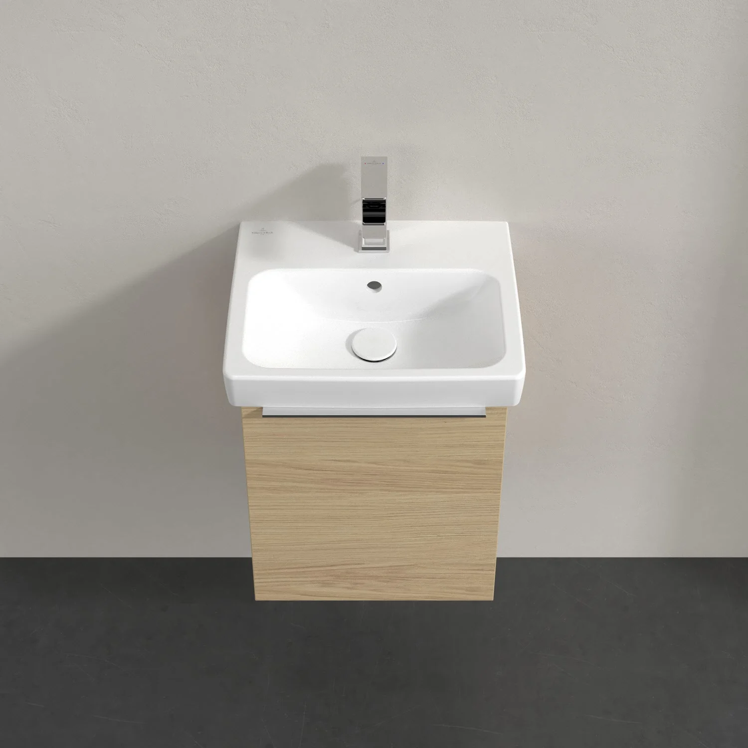 Umywalka z drewnianą szafką z góry, Villeroy & Boch