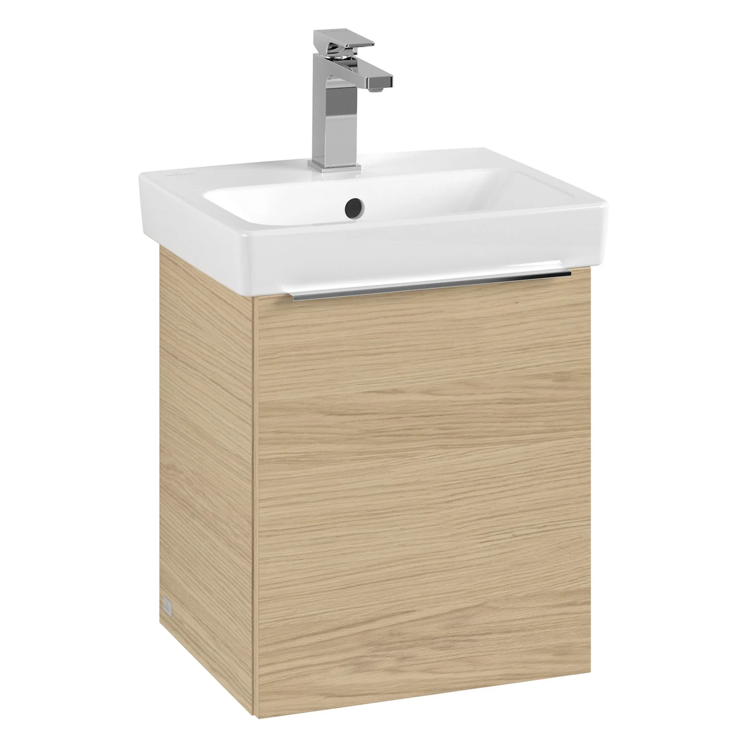 Umywalka z drewnianym wyglądem widok z przodu, Villeroy & Boch