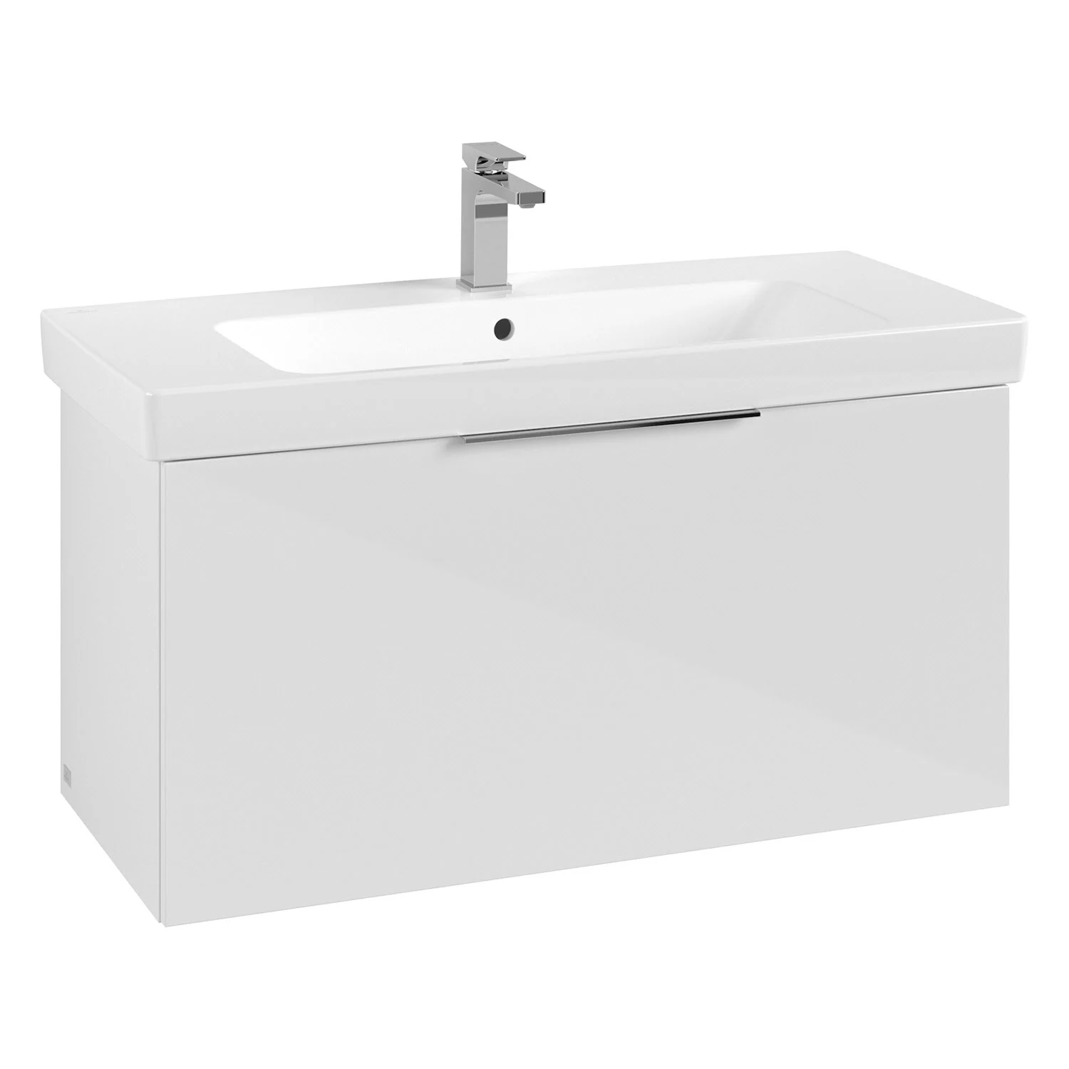 Biała szafka pod umywalkę widok z przodu, Villeroy & Boch