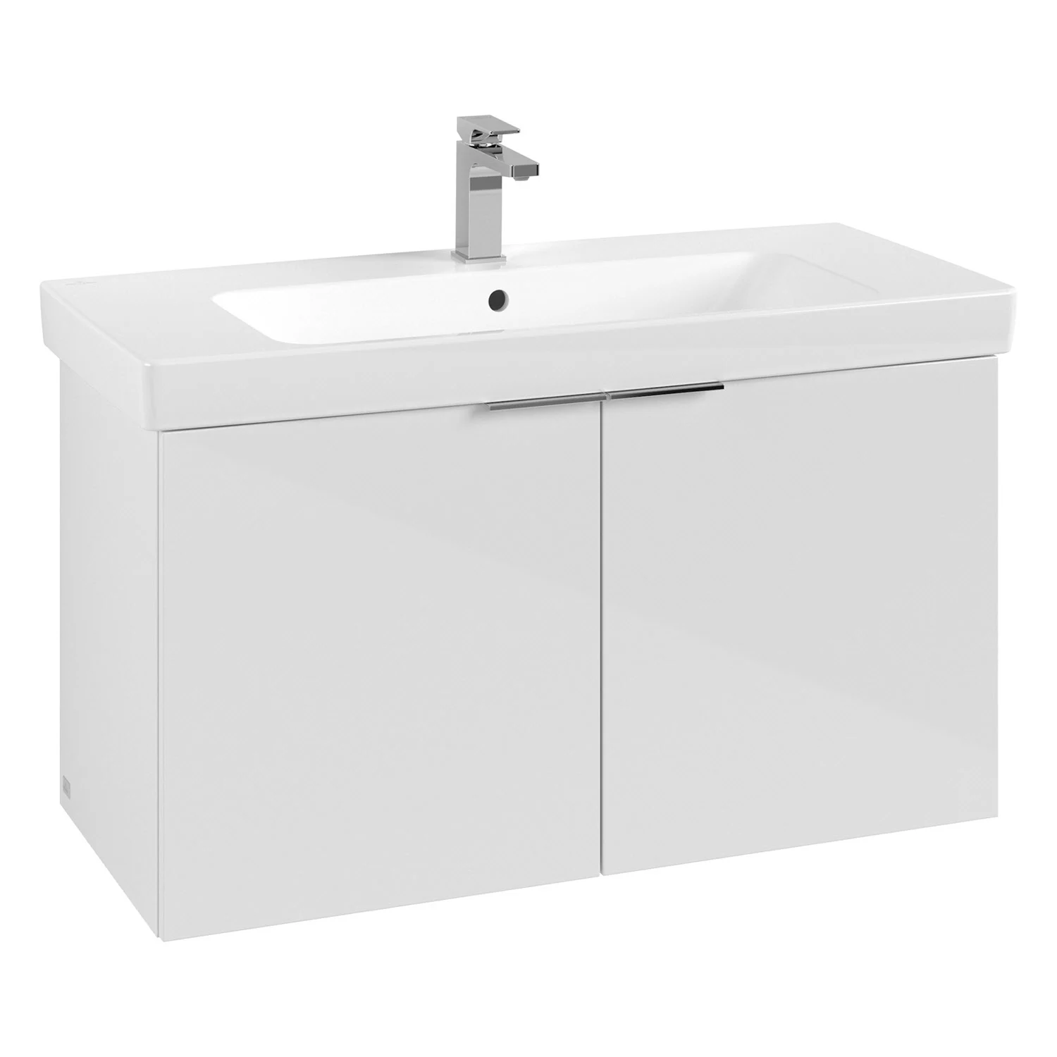Biała szafka pod umywalkę widok z przodu, Villeroy & Boch