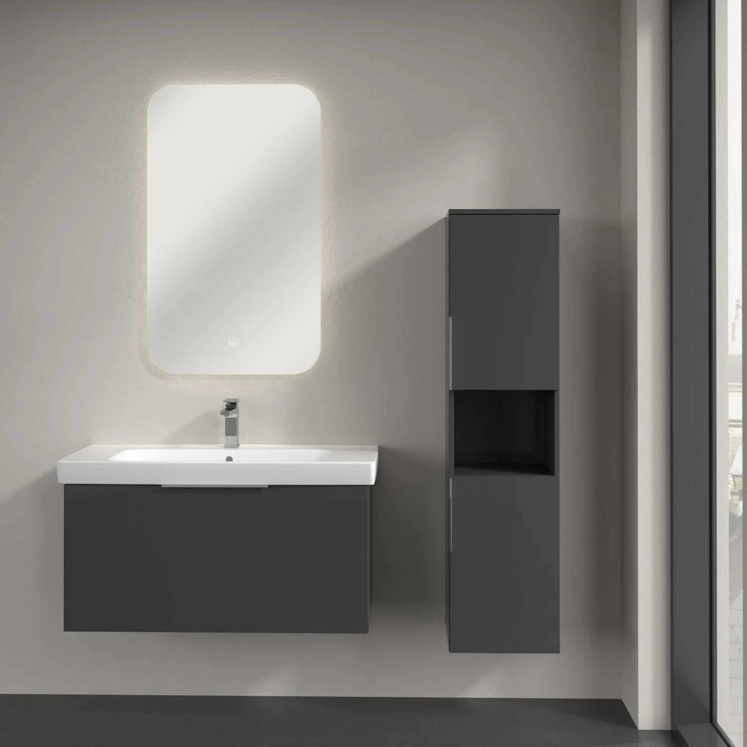 Meble łazienkowe z lustrem i umywalką, Villeroy & Boch