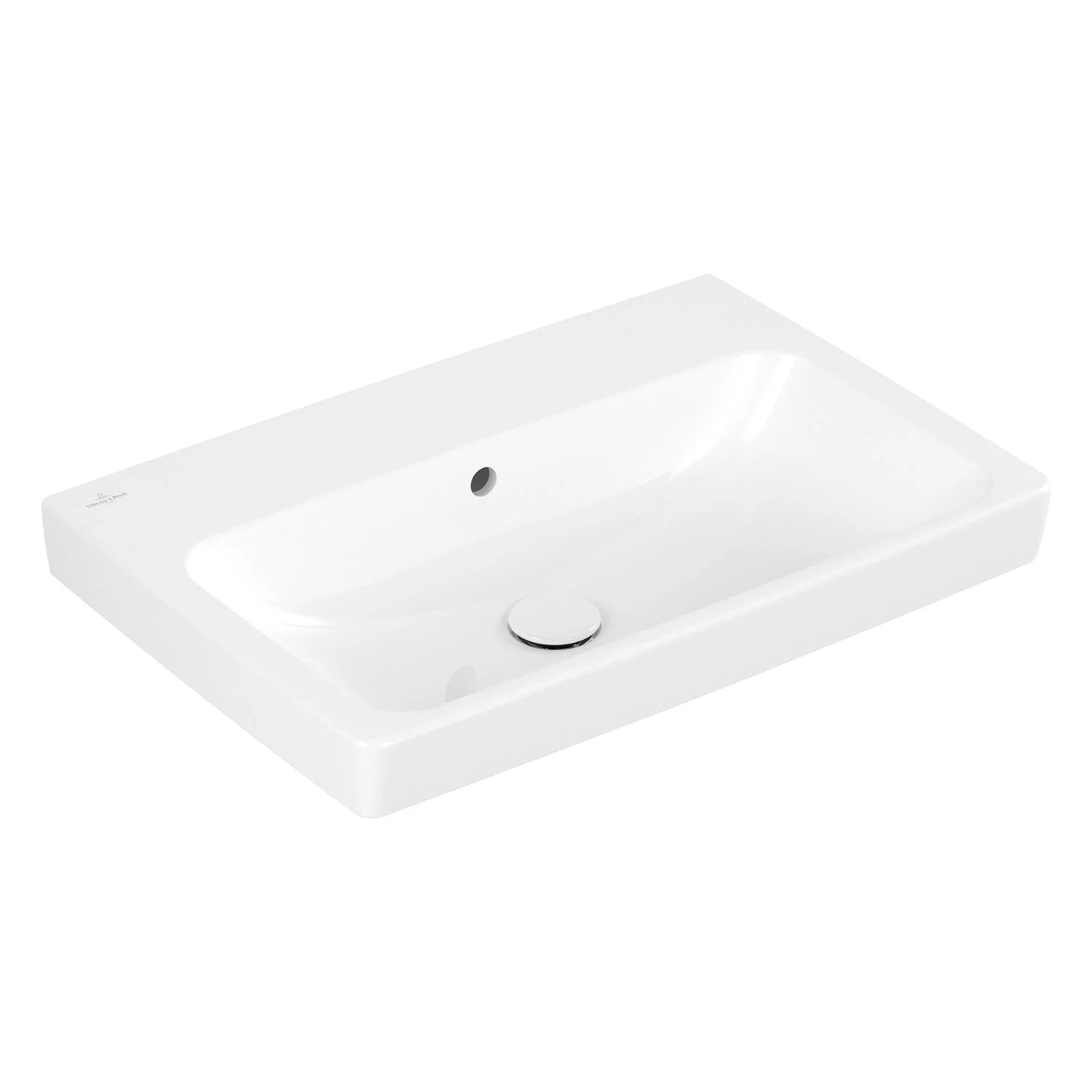 Biała umywalka widok z boku bez baterii, Villeroy & Boch