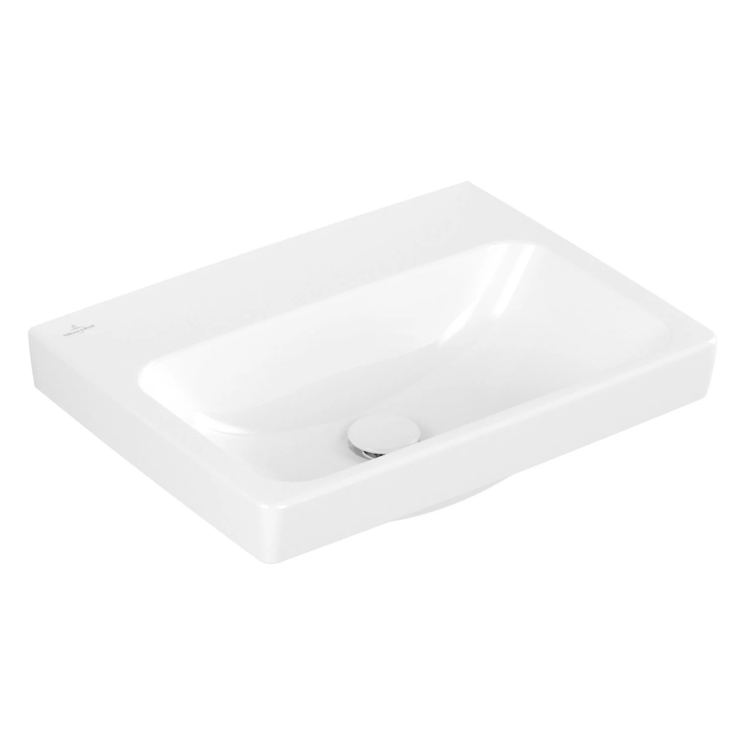 Biała umywalka z widokiem z boku, Villeroy & Boch
