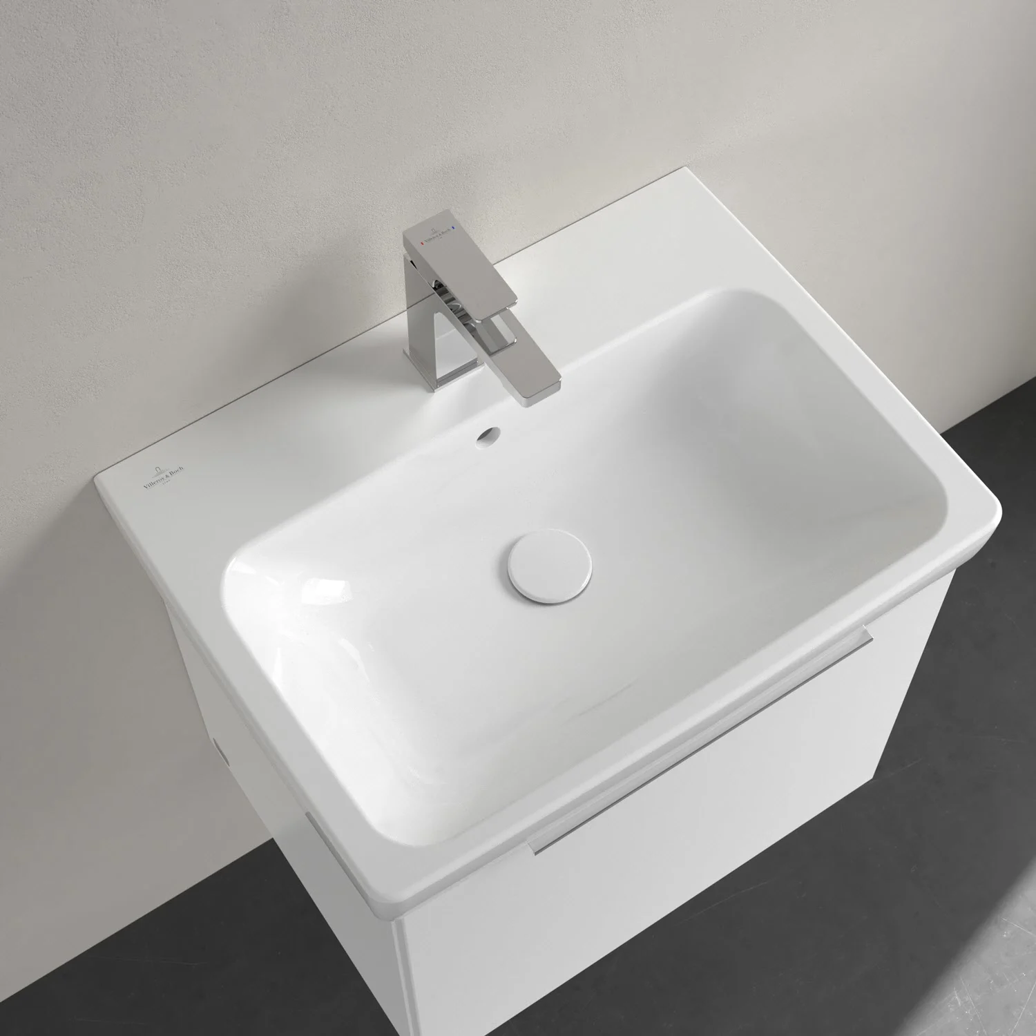Umywalka z baterią z widokiem z góry, Villeroy & Boch