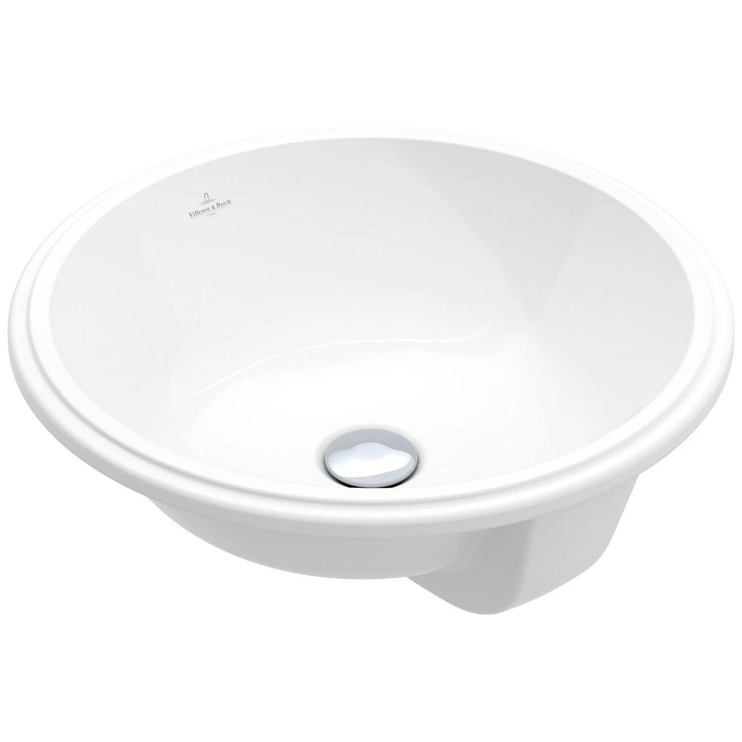 Okrągła umywalka wycięta na białym tle, Villeroy & Boch