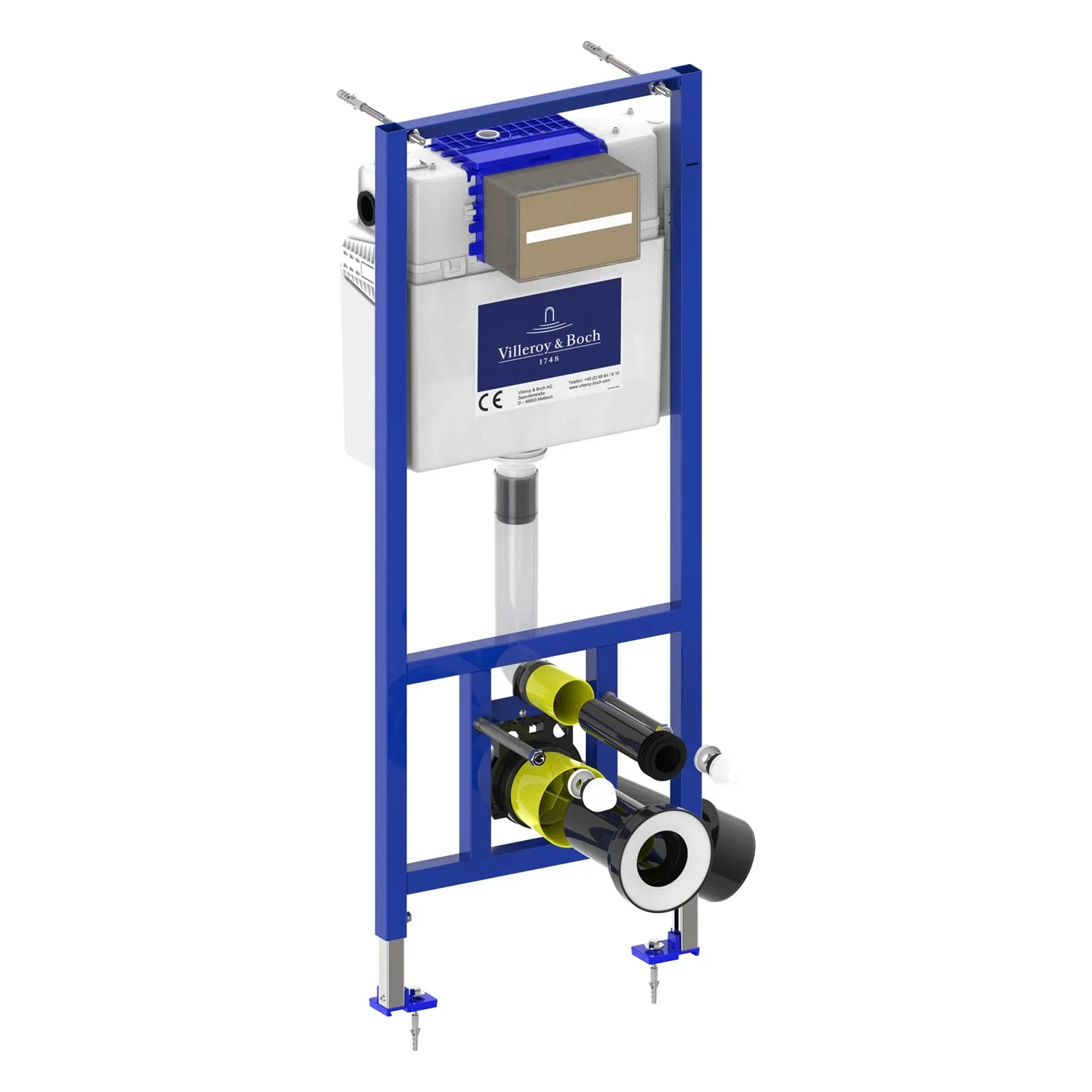 Villeroy & Boch Architectura WC-Set Direct Flush, mit Vorwandelement und Betätigungsplatte Bild 3