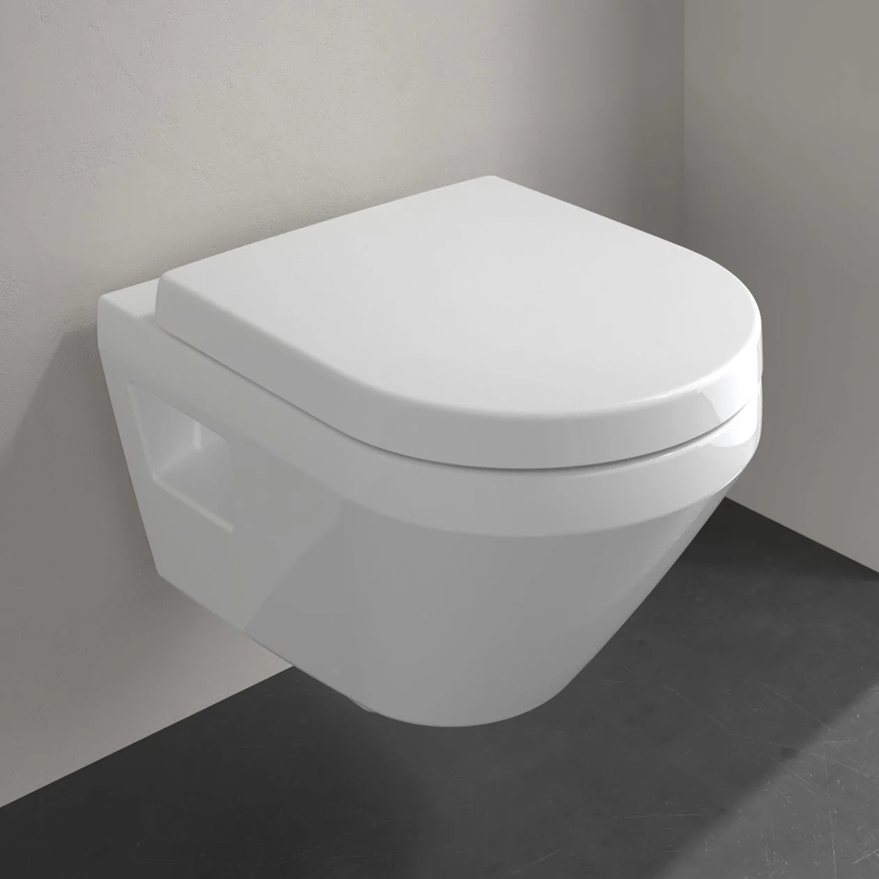 Toaleta podwieszana w nowoczesnej łazience, Villeroy & Boch