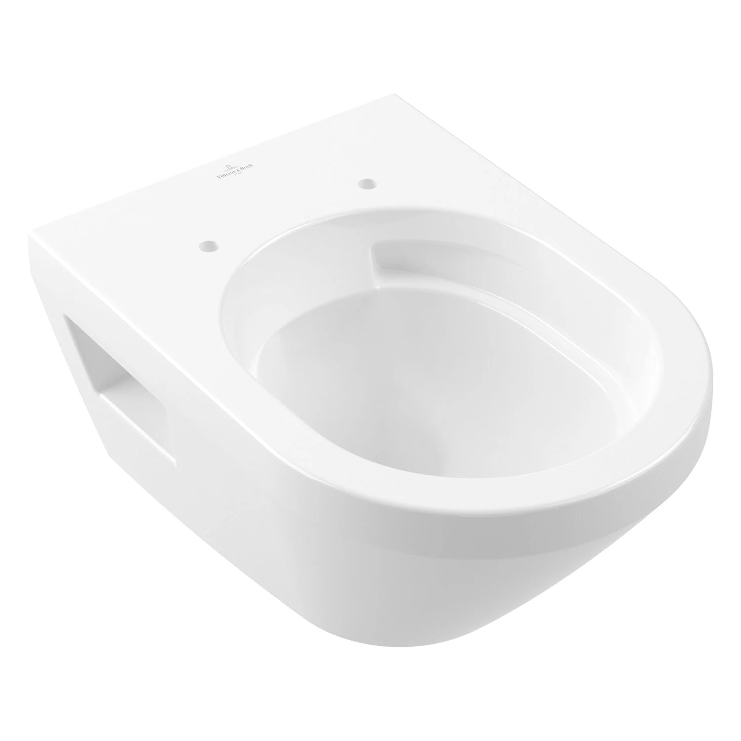 Biała miska toaletowa z widokiem z boku, Villeroy & Boch