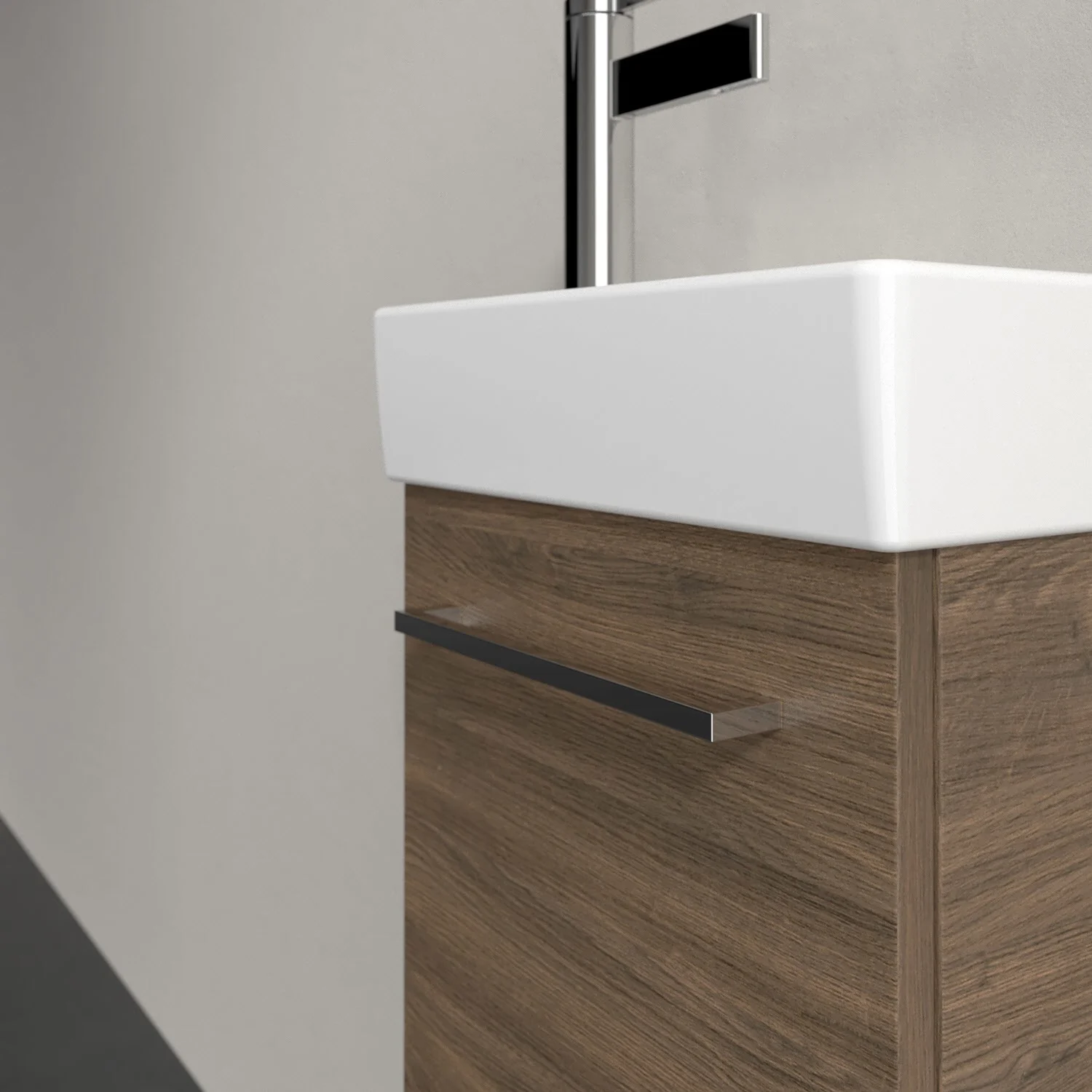 Umywalka Villeroy & Boch Avento z szafką podumywalkową 36 cm, 1 drzwiczka, zawias po prawej stronie Zdjęcie 3